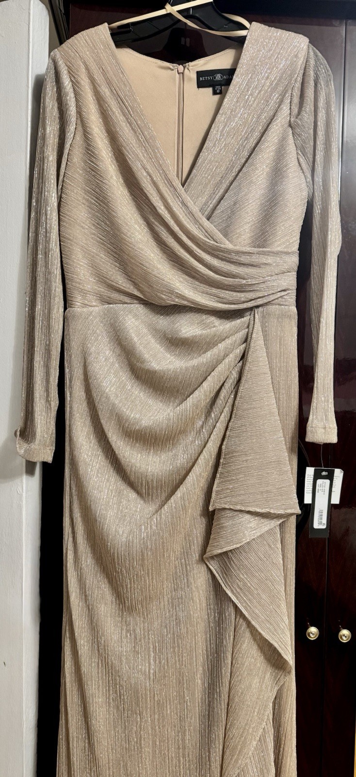 Betsy & Adam Women’s Gold/Silver Evening Dress
