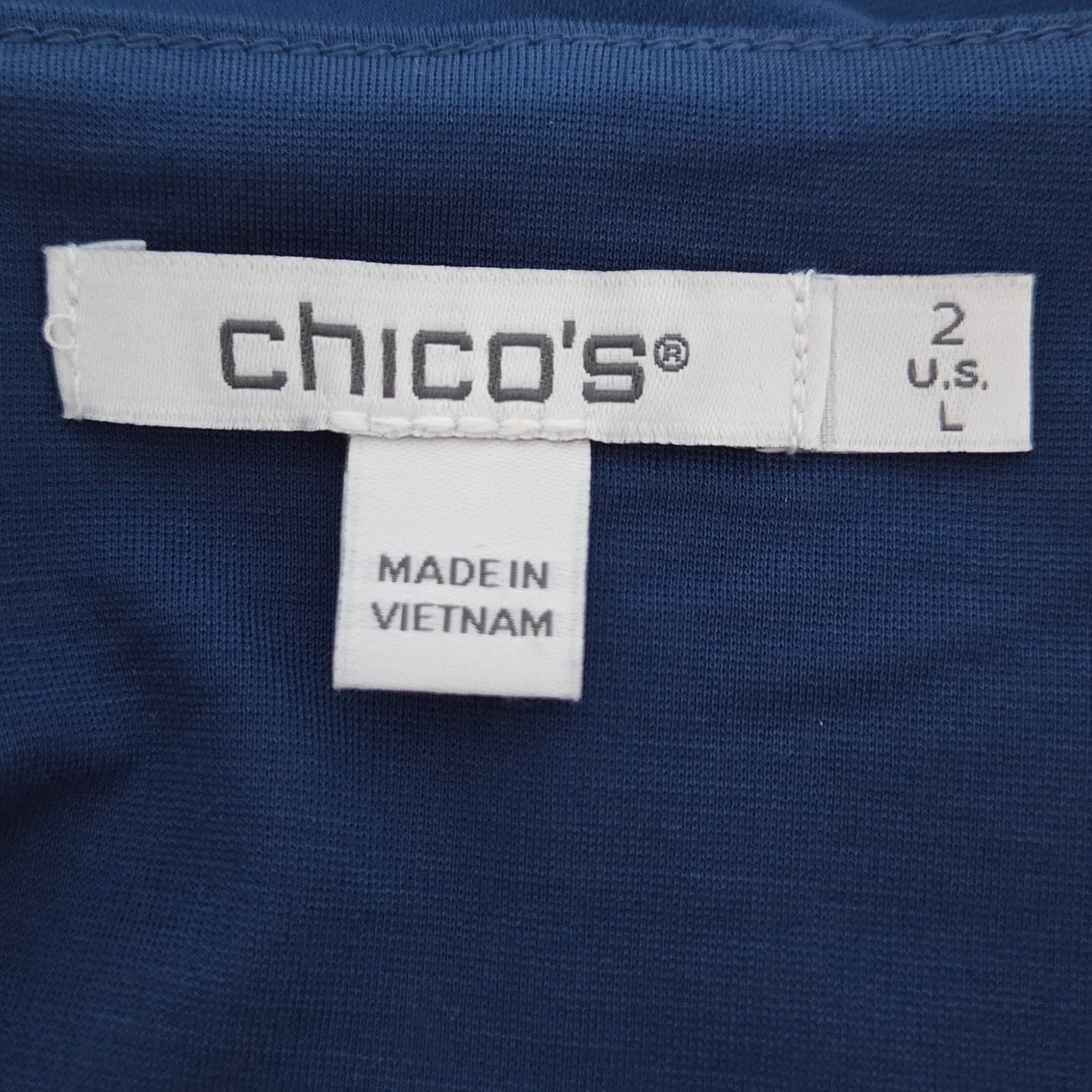 Chicos Navy Blue Long Sleeve Maxi Dress Boat Neck Button Cuff Size 2