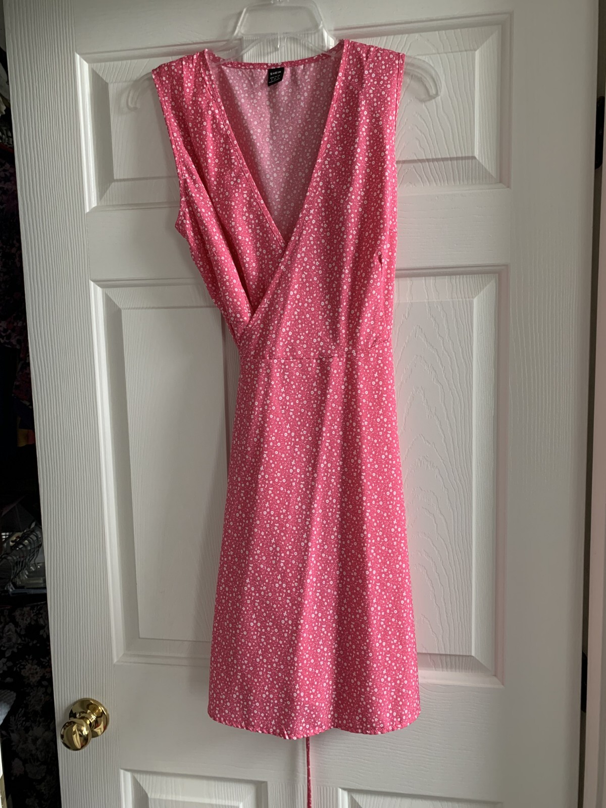 SHEIN – Pink Sleeveless Wrapped Dress – Size S / US 4 – New