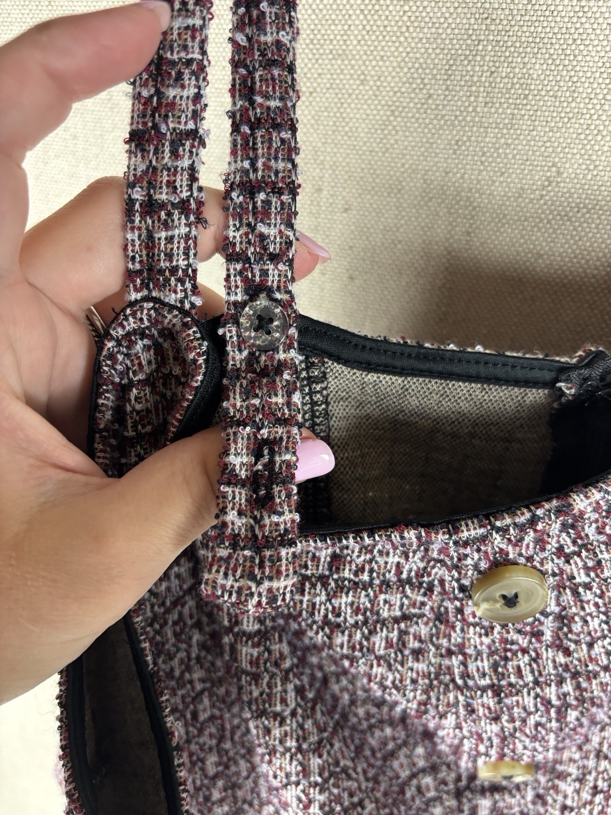Lane Bryant Purple Tweed Button-Front Dress 18/20