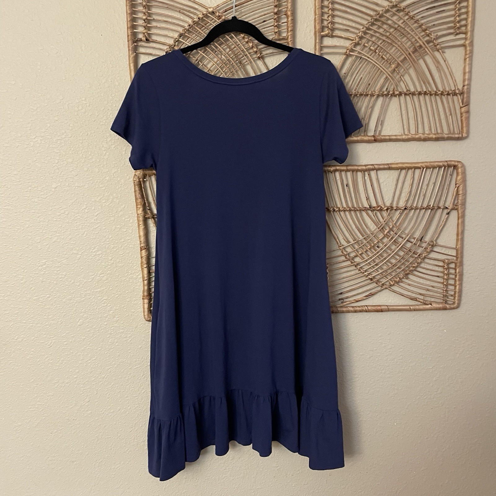 Peruvian Connection Brigitte Dress Pockets Blue Sapphire Women’s Sz XS B33