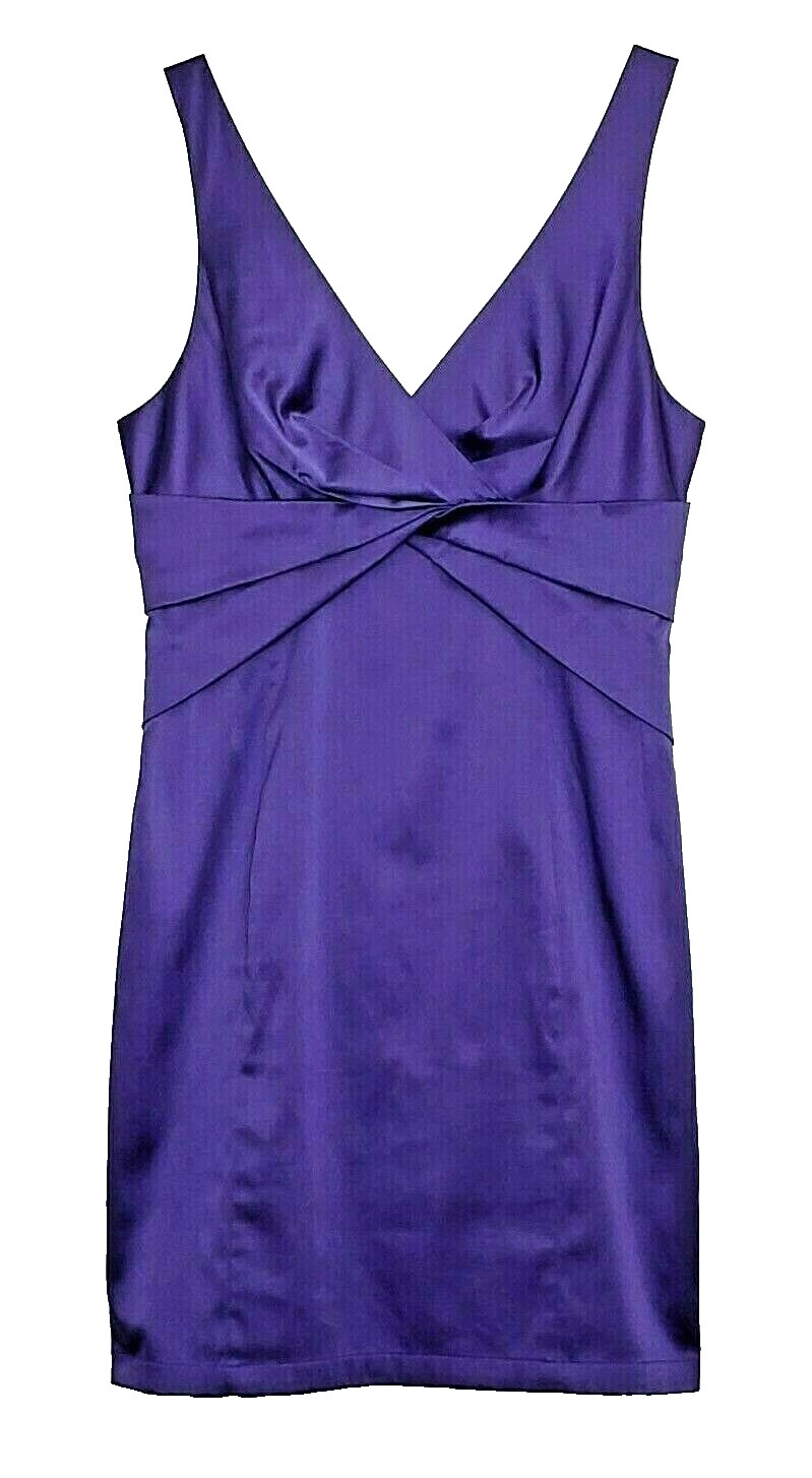 Twentyone Dress Sz Med Purple Sleeveless Party Empire Surplice Straight Stretch