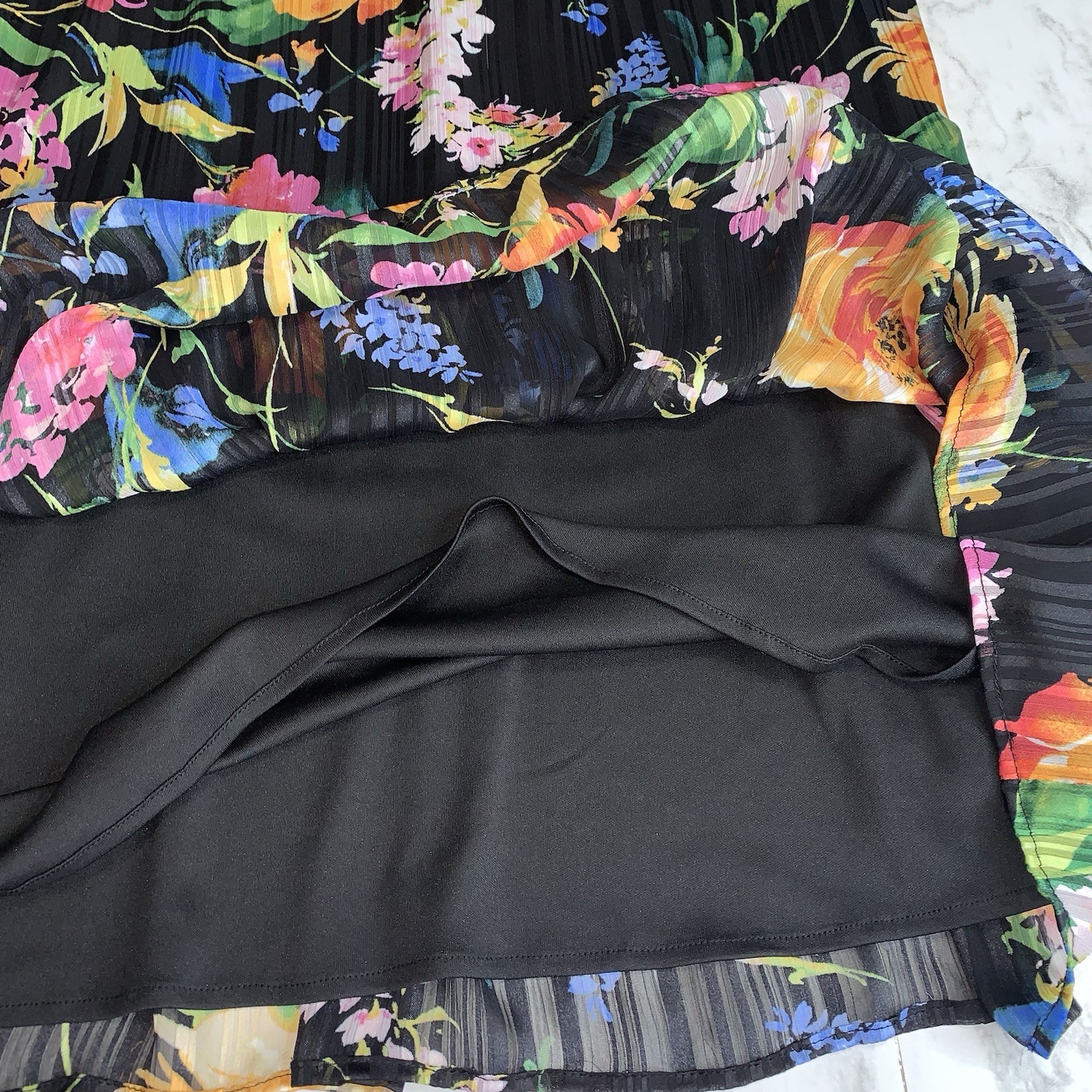 Sam Edelman Ankle Length V-Neck Maxi Silhouette Flutter Sleeve Floral Dress Sz 0