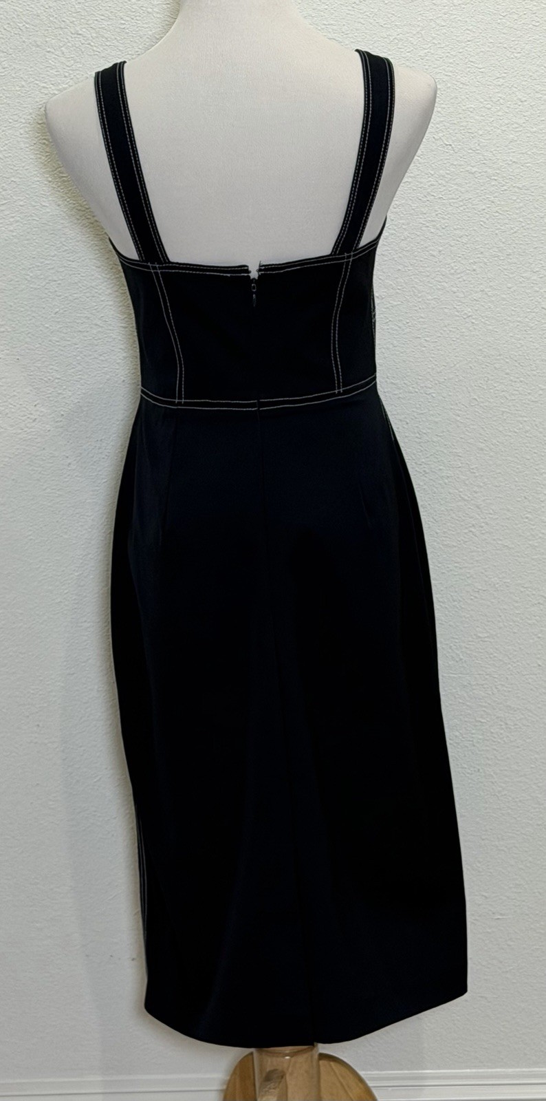 J. Crew Sheath Wiggle Midi Dress Stretch Faille Sz 4 Navy Blue Cocktail Party