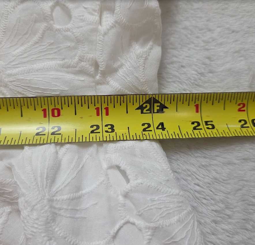 New Plus 3X Extro&Vert from Anthropologie Ada flutter-sleeve Broderie midi dress