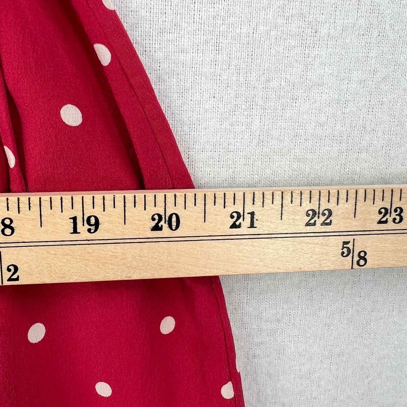 RAILS Leanne Polka Dot Dress Womens Medium Raspberry Red Silk Wrap Mini Short