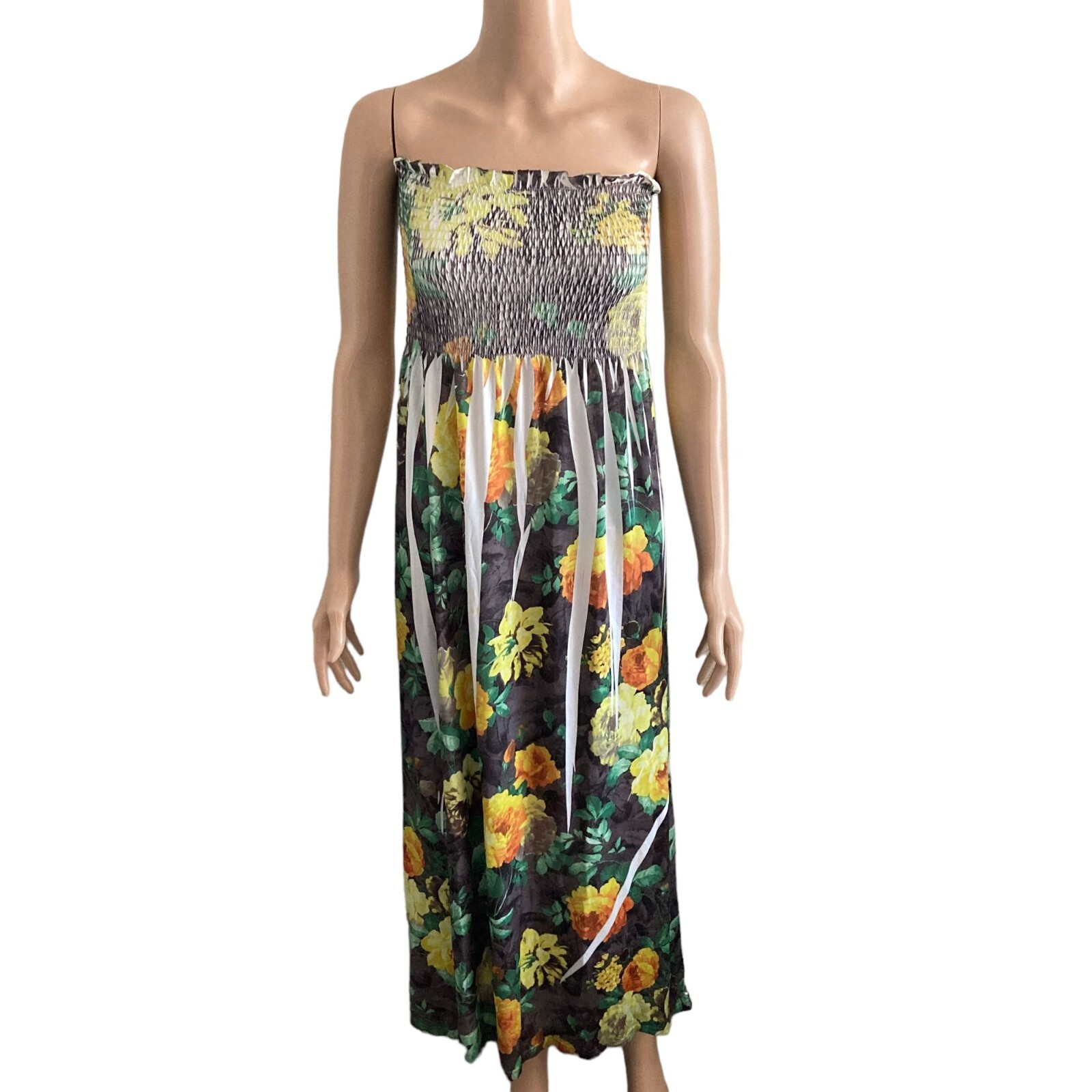 Just Love Maxi Sun Dress Womens Medium Multicolored Floral