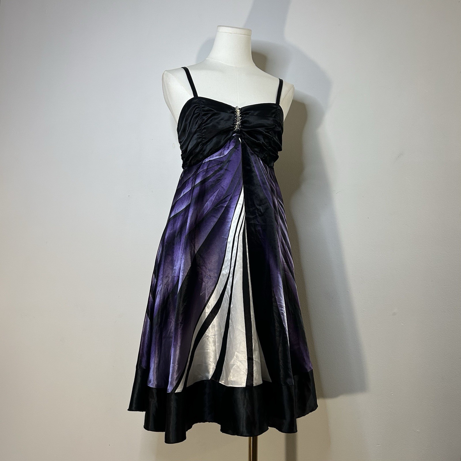 Fairycore Whimsigoth Babydoll Style Dress Purple Black 31-35 Inch Bust Y2K Style