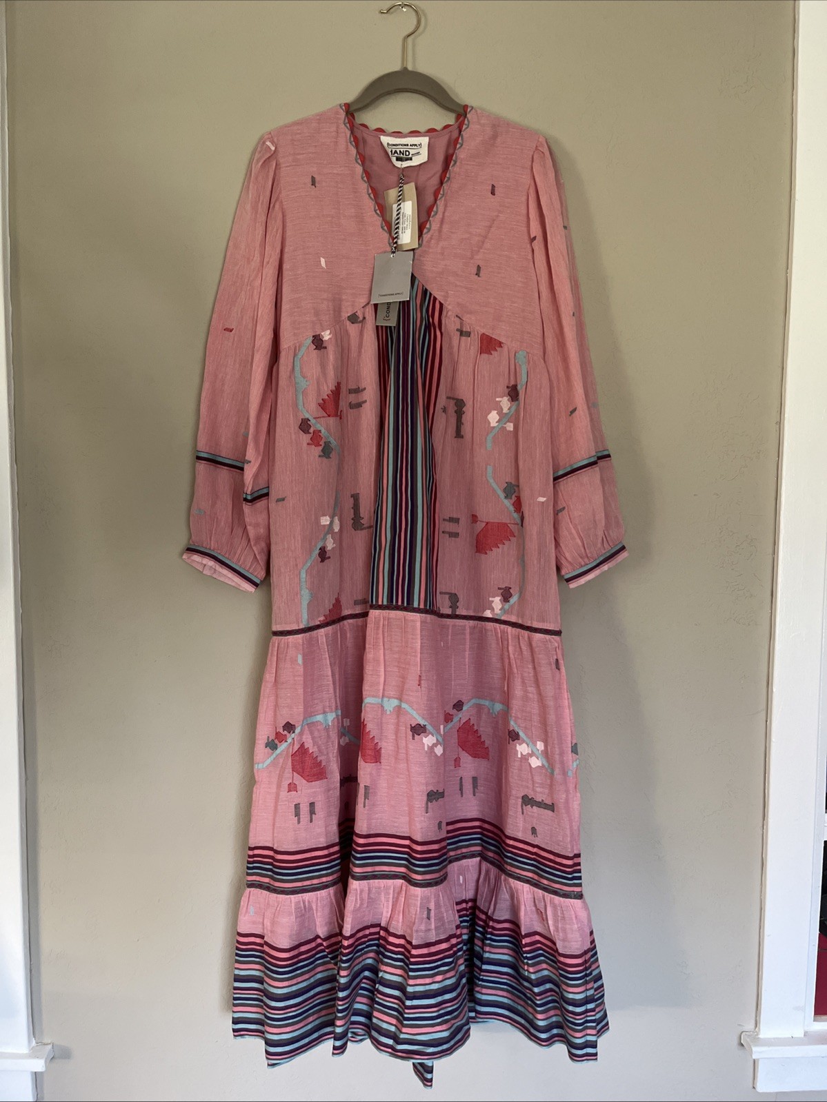 Conditions Apply Hand Woven Pink Aranza Dress SZ S NWT