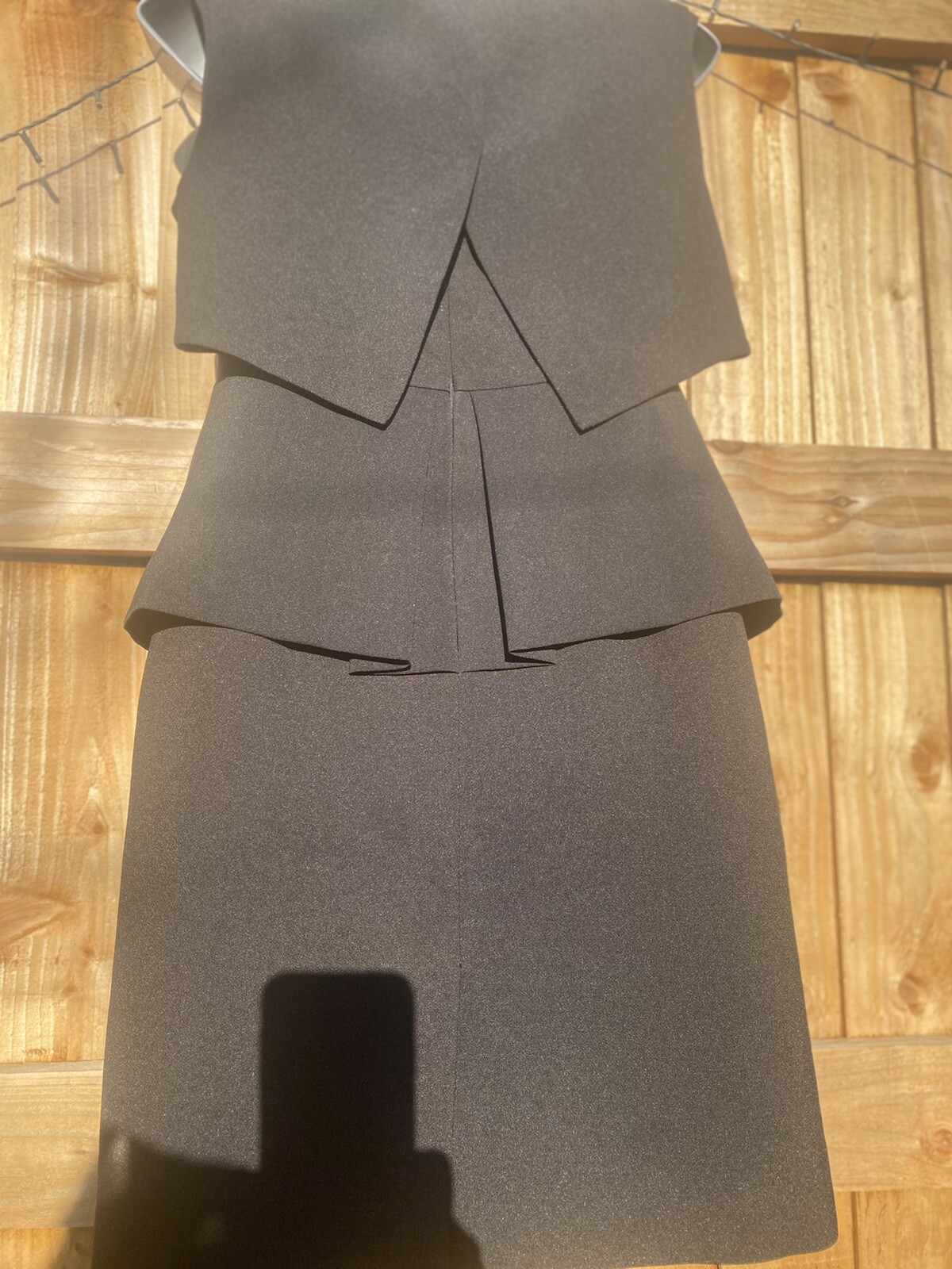 mint condt. naomi tsukishima classy black dress with unusual Layered back detail