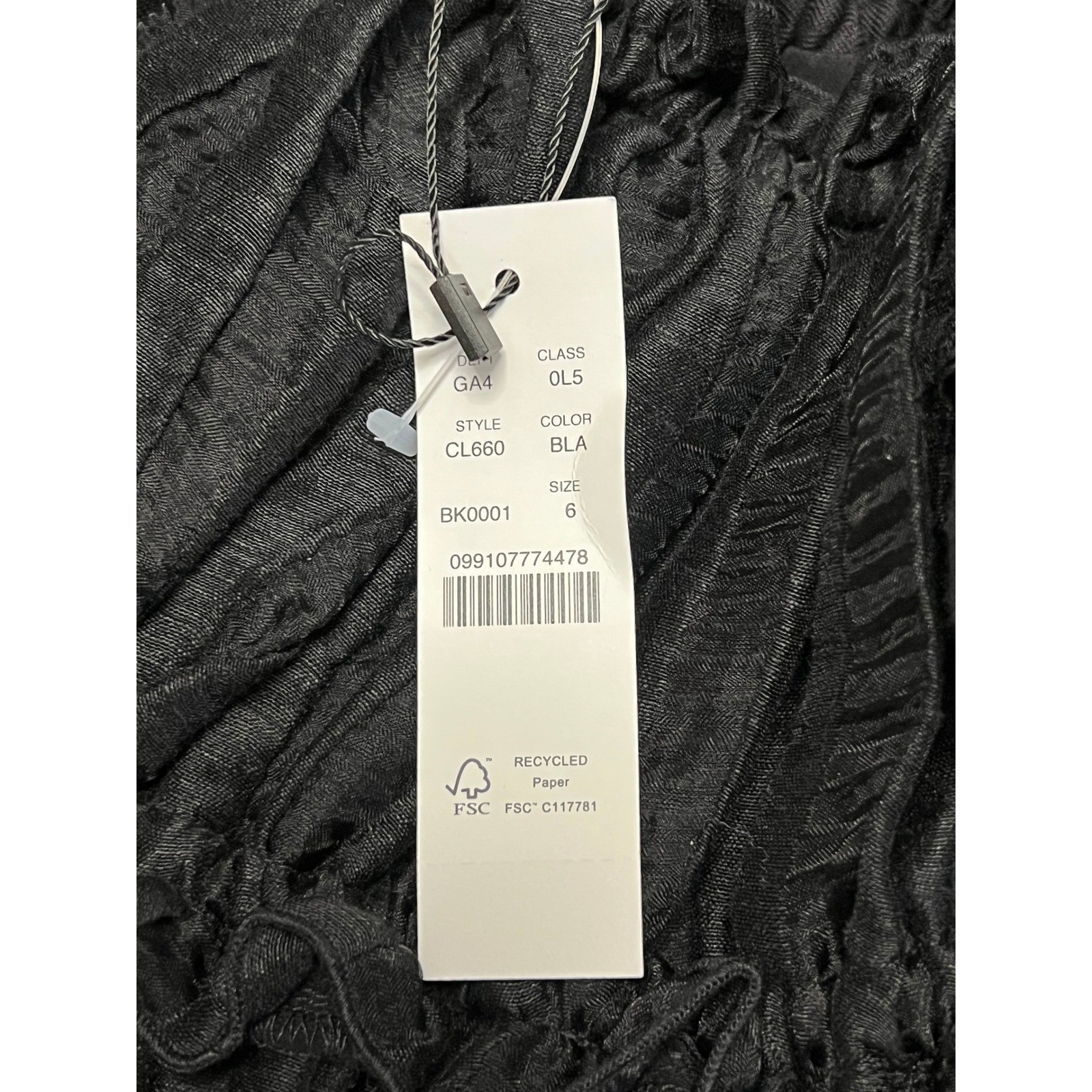 J.Crew Collection Maxi Dress Womens 6 Black Linen Blend Ruffle Empire Waist NWT