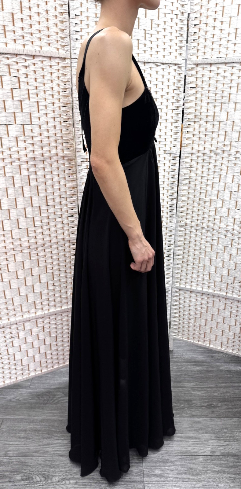 Michal Negrin Full Length Black Summer Dress Size – S –