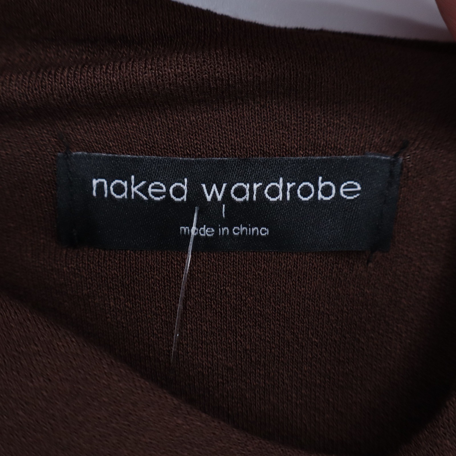 Naked Wardrobe Womens Chocolate One Shoulder Mini Dress Brown Large