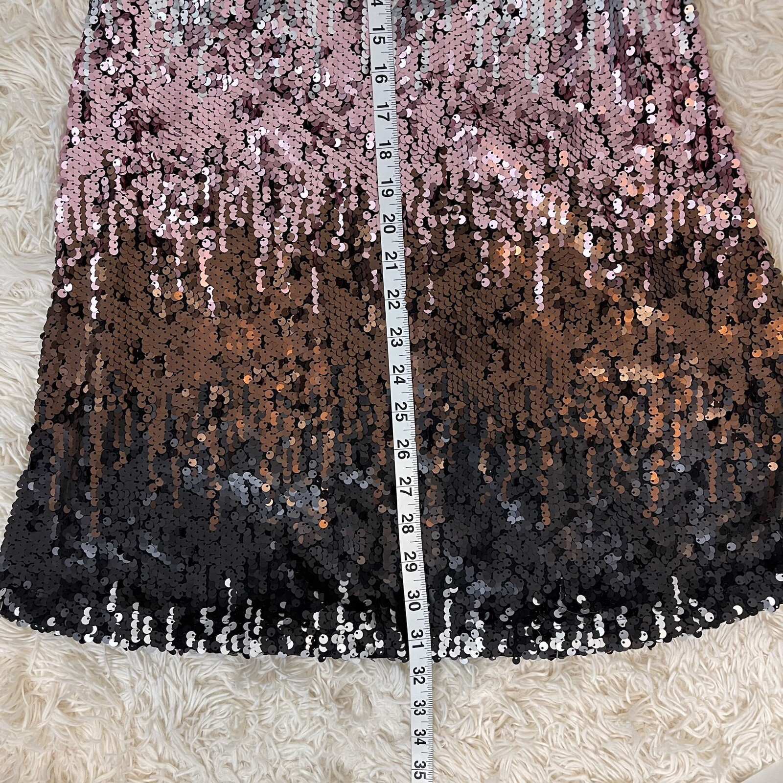 NWT Tobi Till Sundown Halter Sequin Ombre Dress mini A-line backless holiday S