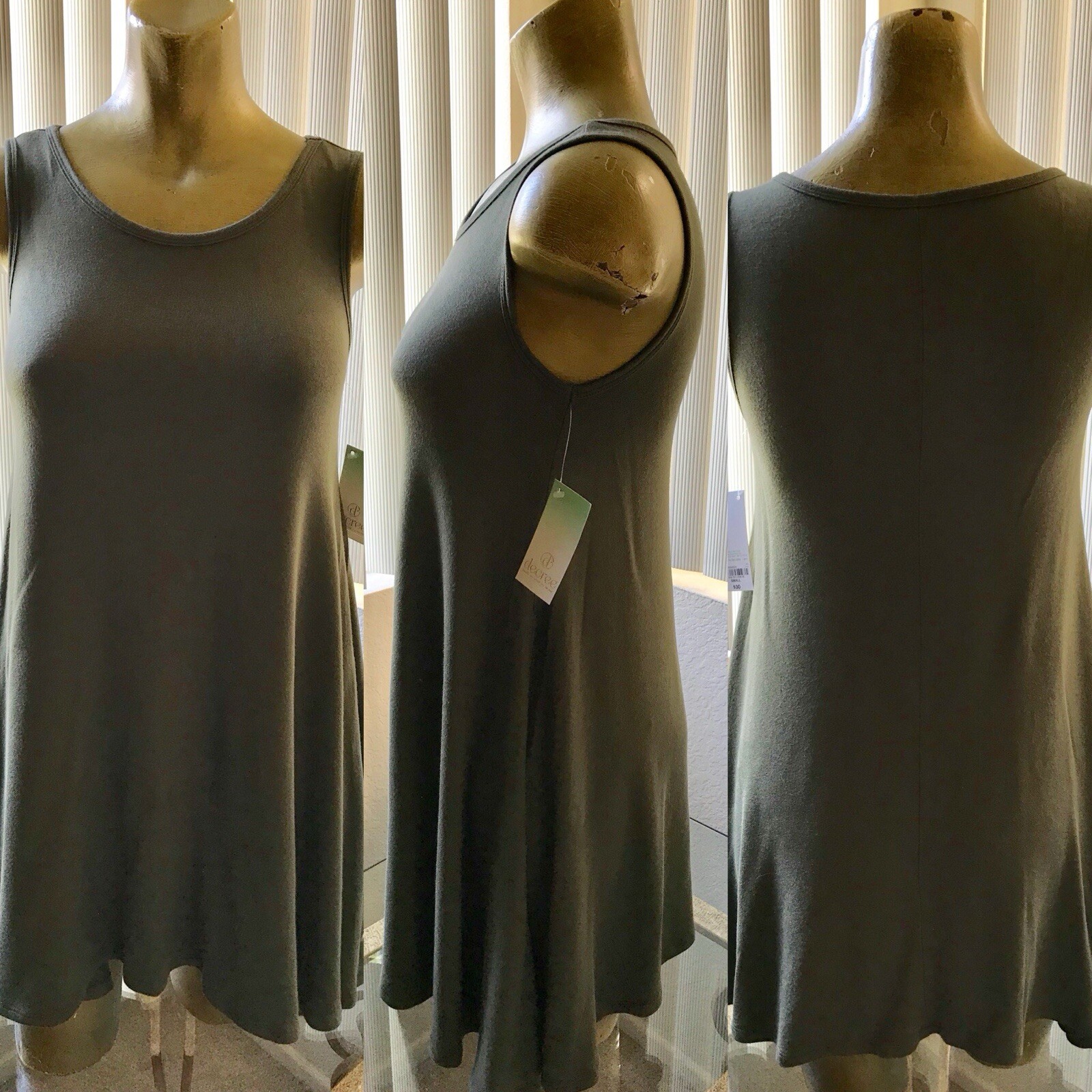 Decree NWT Dark Evergreen BABYDOLL Swing DRESS Size Small