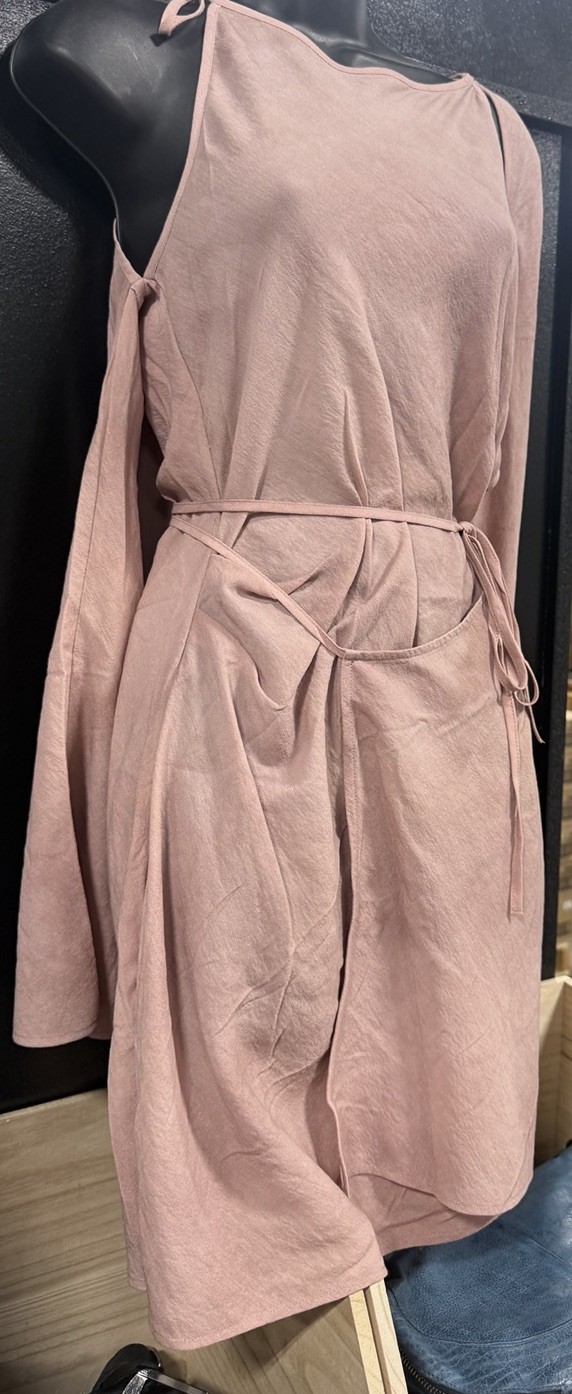 Acne Studios Women’s US 4/EU 36 Wrap Tunic Dress Mauve Pink FN-WN-DRES000990 New