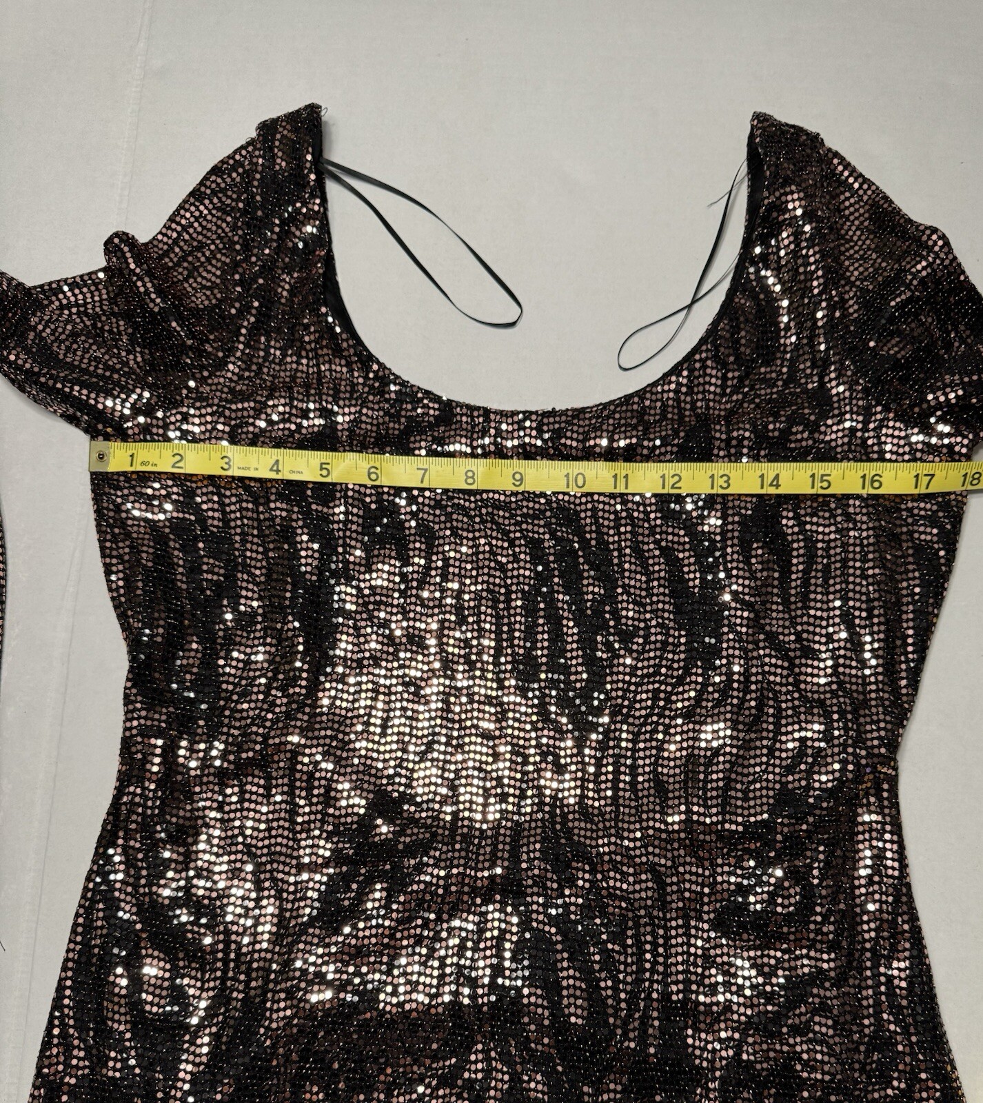 Jump Apparel Stretch Sequin Square Neck Dress