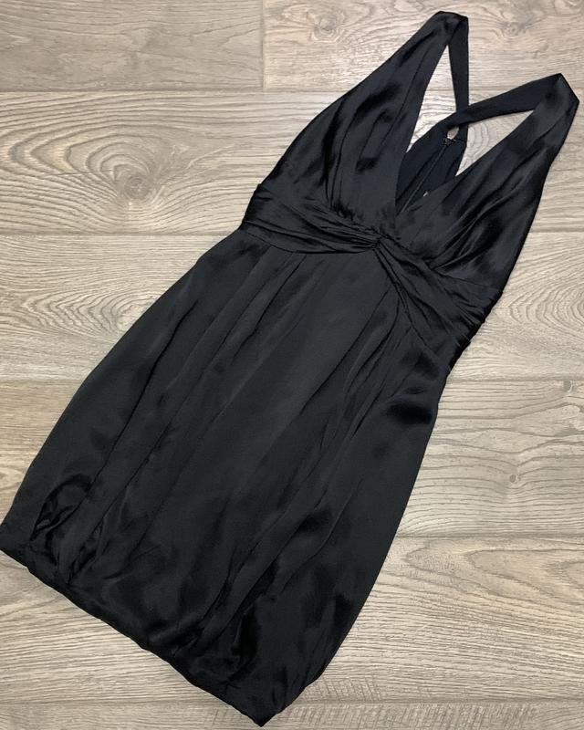 Women Armani Exchange Dress Black Silk 36 #56R2