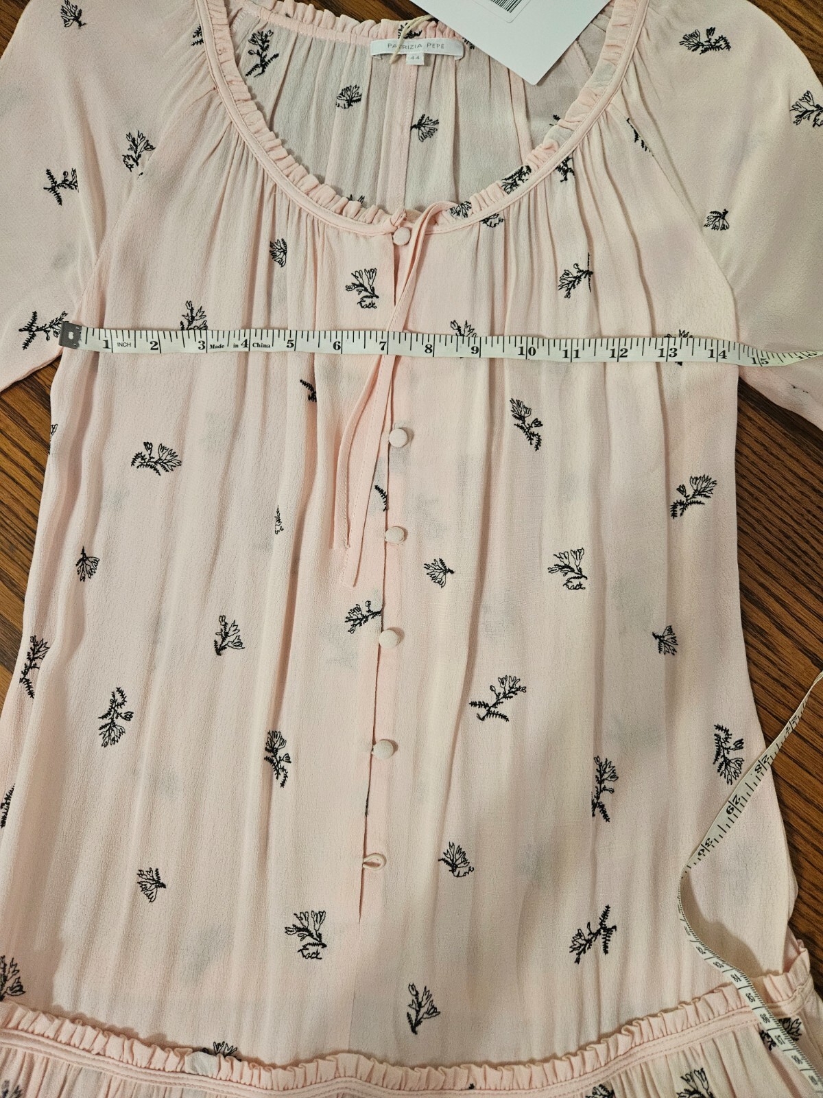 Patrizia Pepe Maxi Dress Abito Lungo Size 44 Embroidered Bohemian Beauty Pink