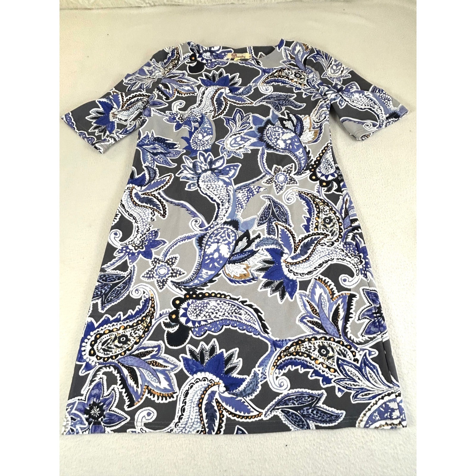 Aryeh T-Shirt Dress Women S Blue Paisley Boho Shift Dress