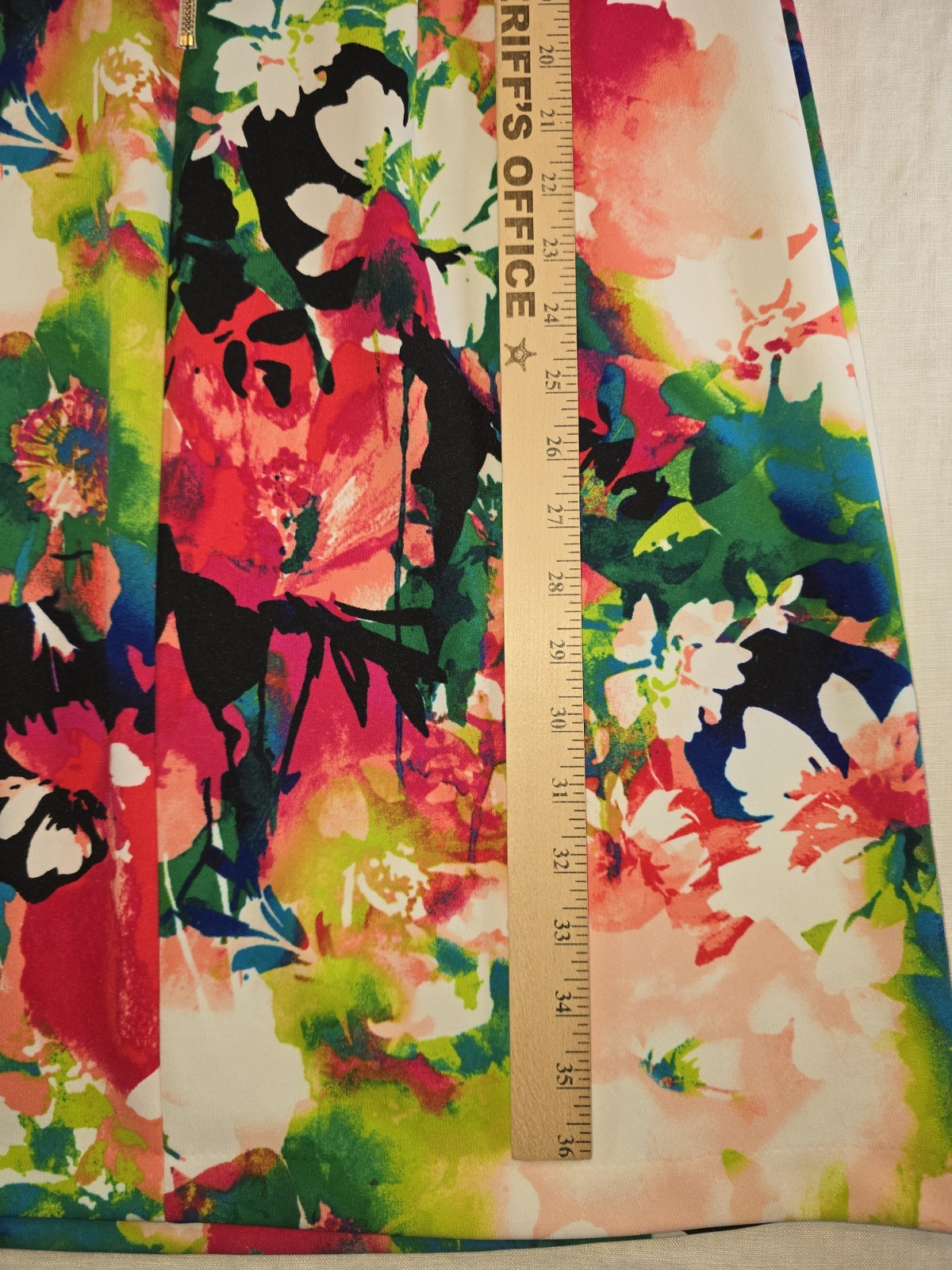 Worthington Womens L Vibrant Abstract Watercolor Floral Sheath Stretchy Dress