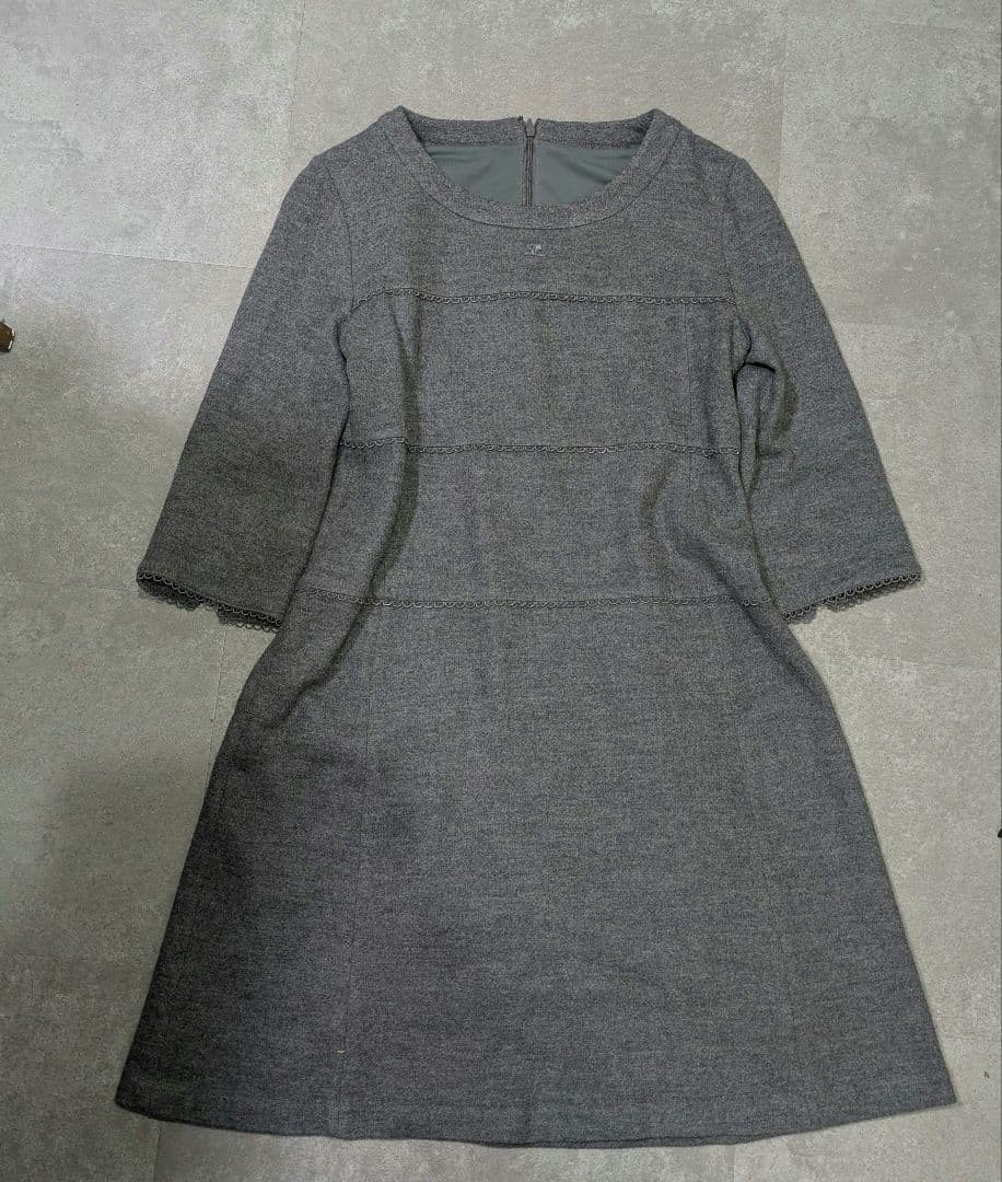 Courreges A-line dress Gray Size 40 Length 34.6 inches