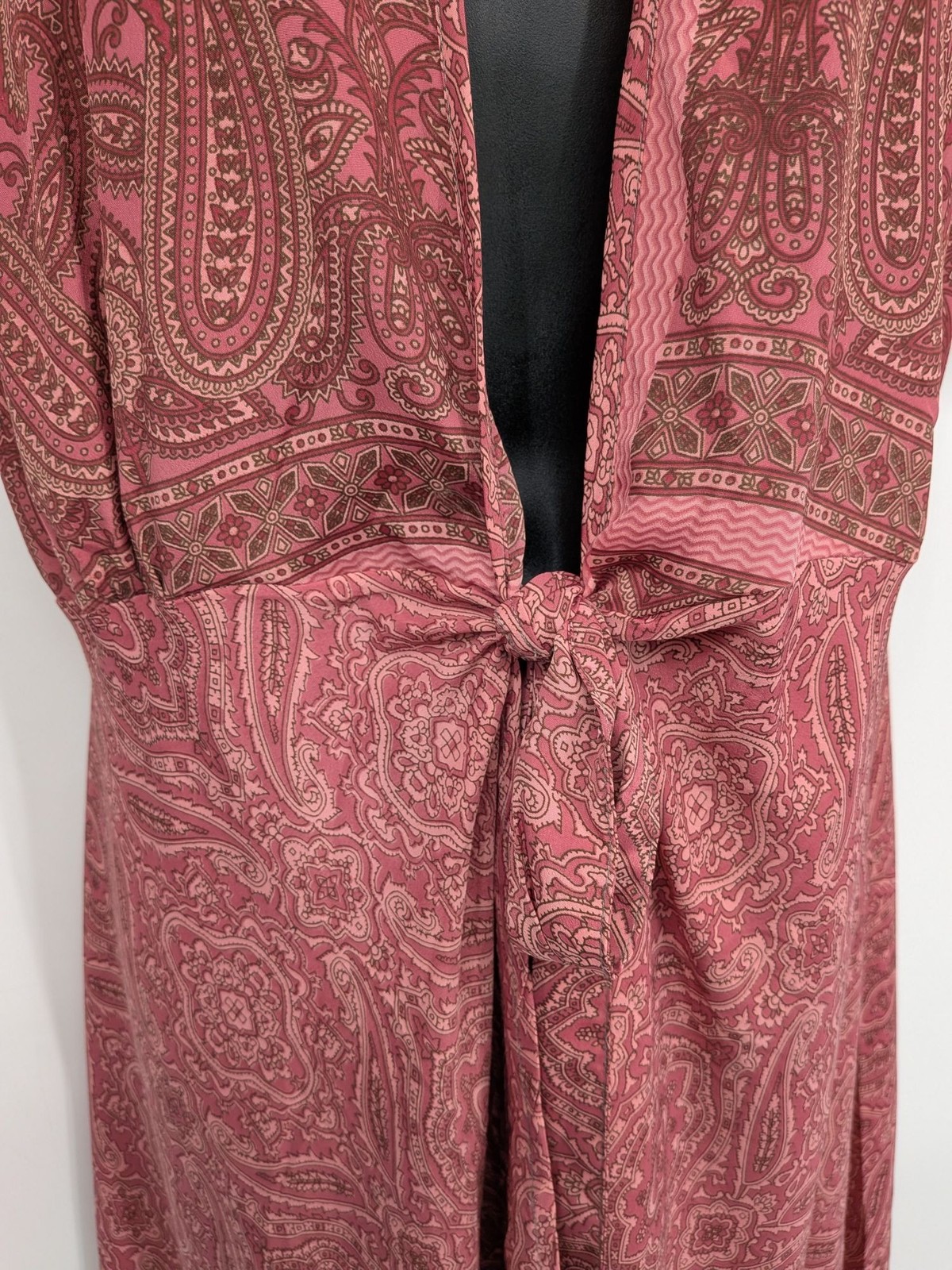 Karma Highway Paisley Wrap Maxi Dress Festival Cottage Ethereal Resort One Size