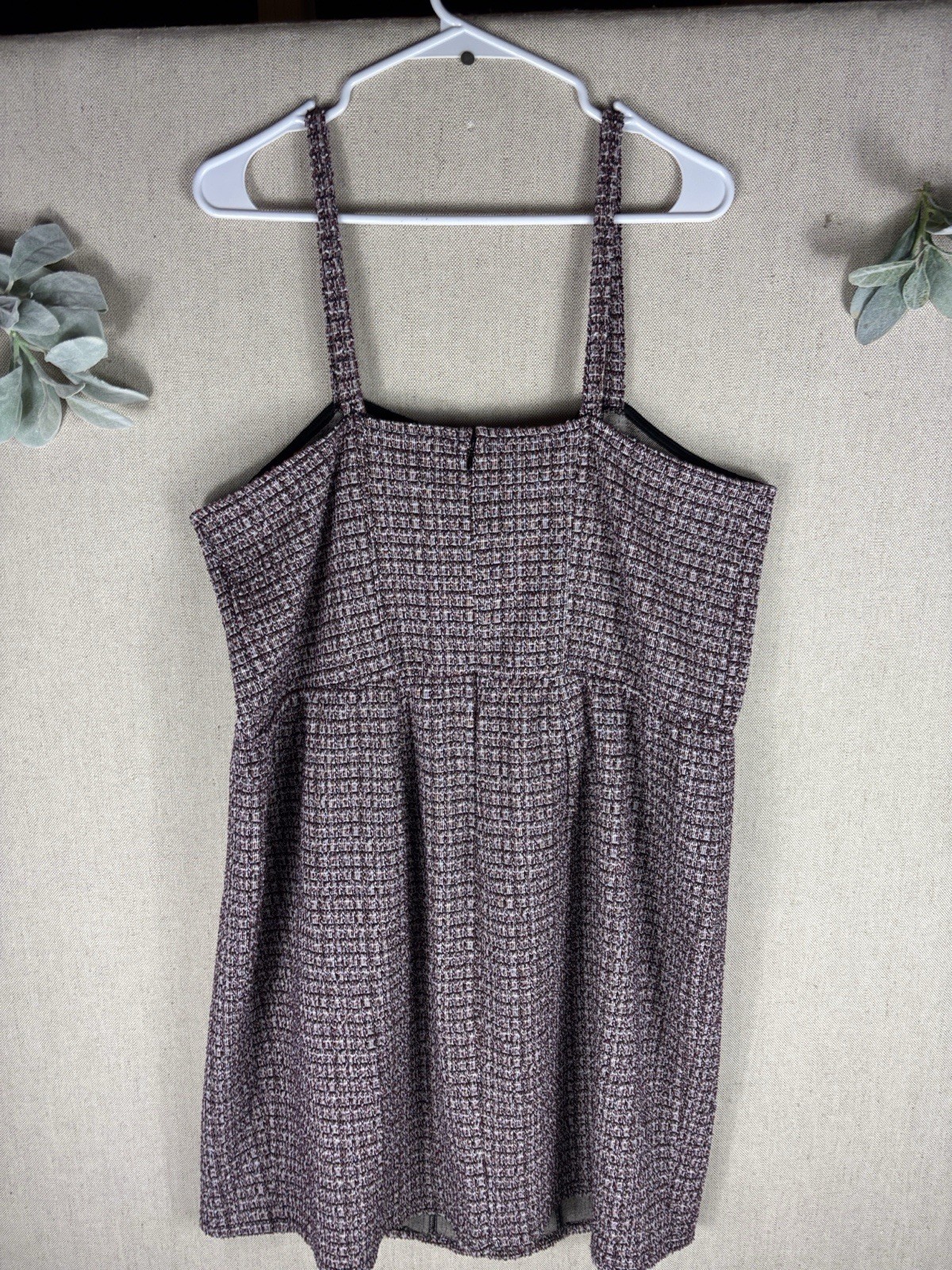 Lane Bryant Purple Tweed Button-Front Dress 18/20