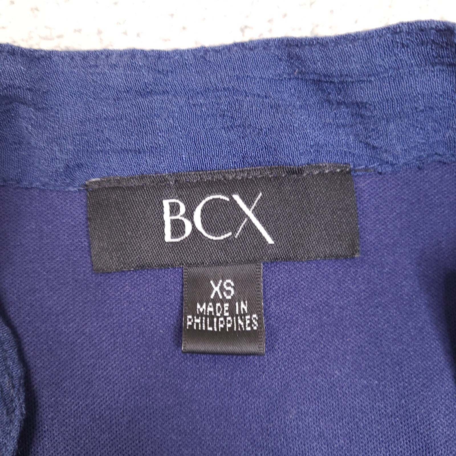 BCX Women’s Roll Tab Sleeve Button Up Dress Size XS Blue Rayon Blend Lined