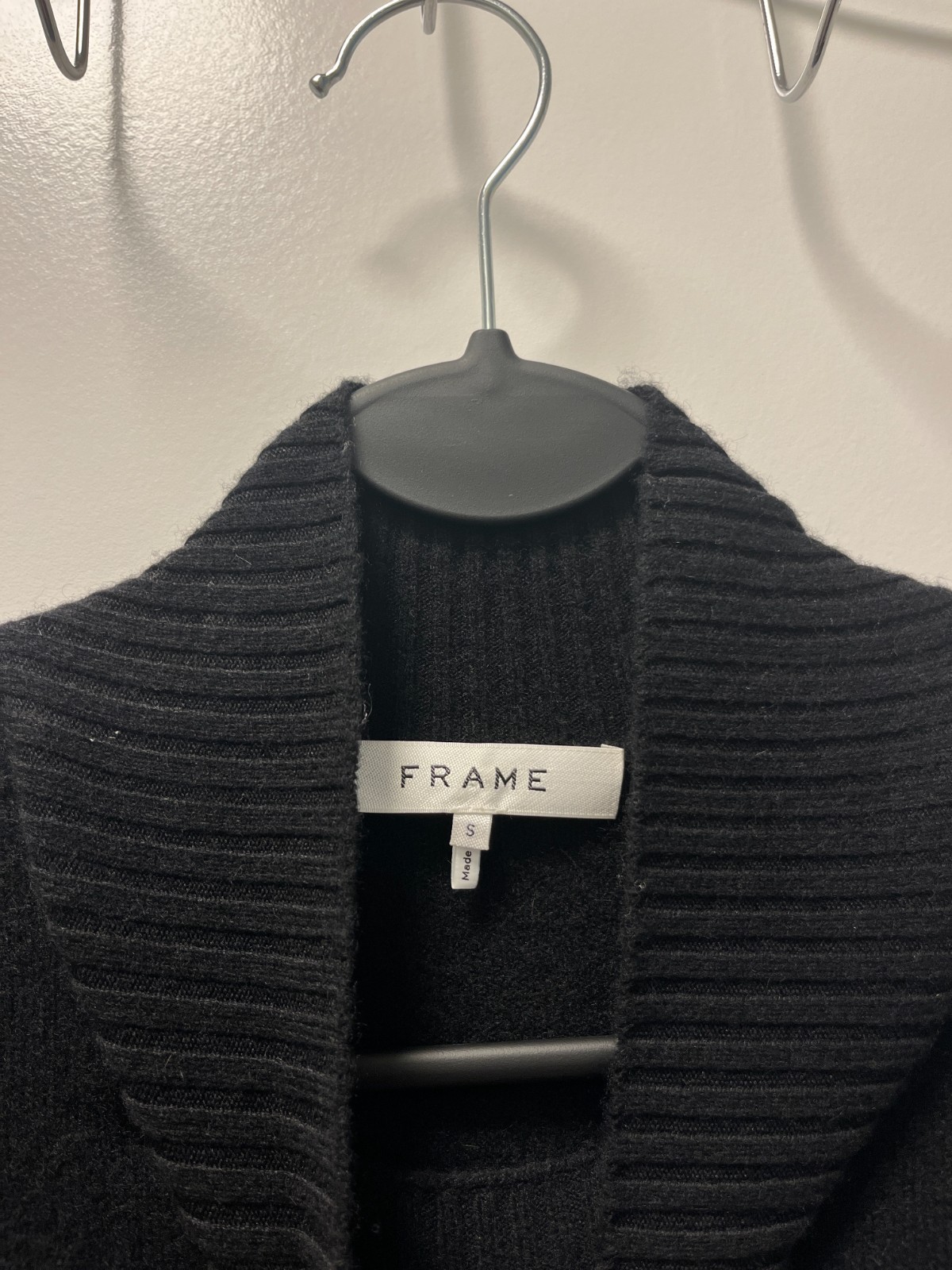 FRAME Black Mock Neck Sweater Dress Authentic Hollywood Studio Wardrobe RL Spear