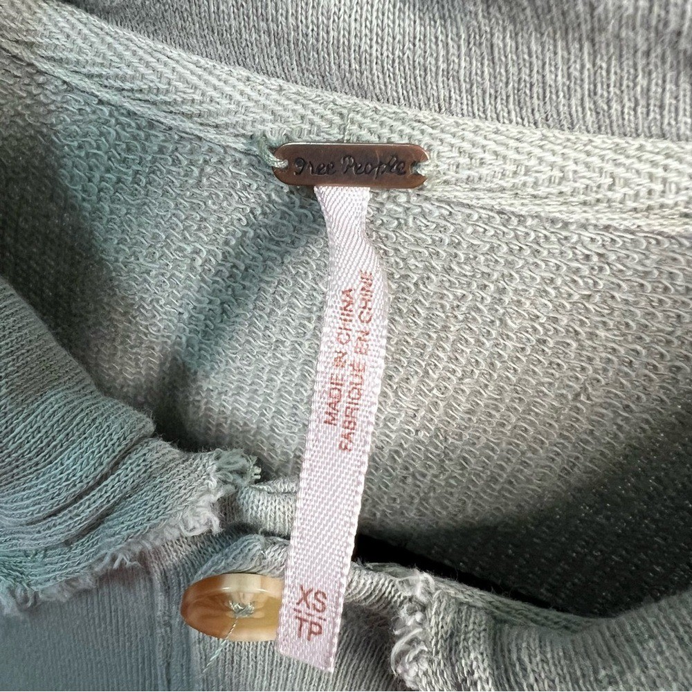 Free People XS On My Way Pullover Sweatshirt Dress Polo Henley Collared *FLAW*
