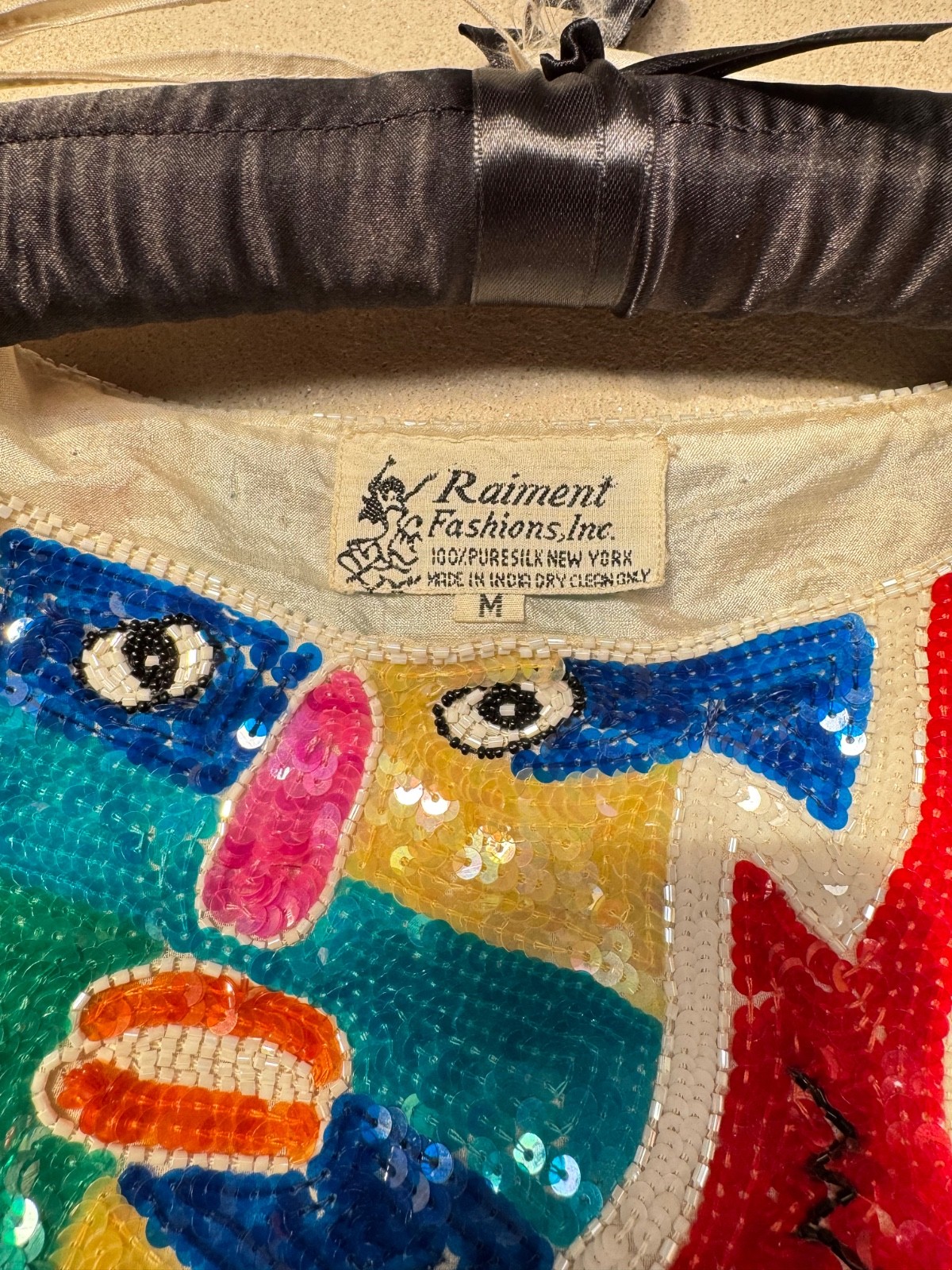 Picasso Art Sequin Beaded Oversized Mini Dress Rare By Raiment Size Med