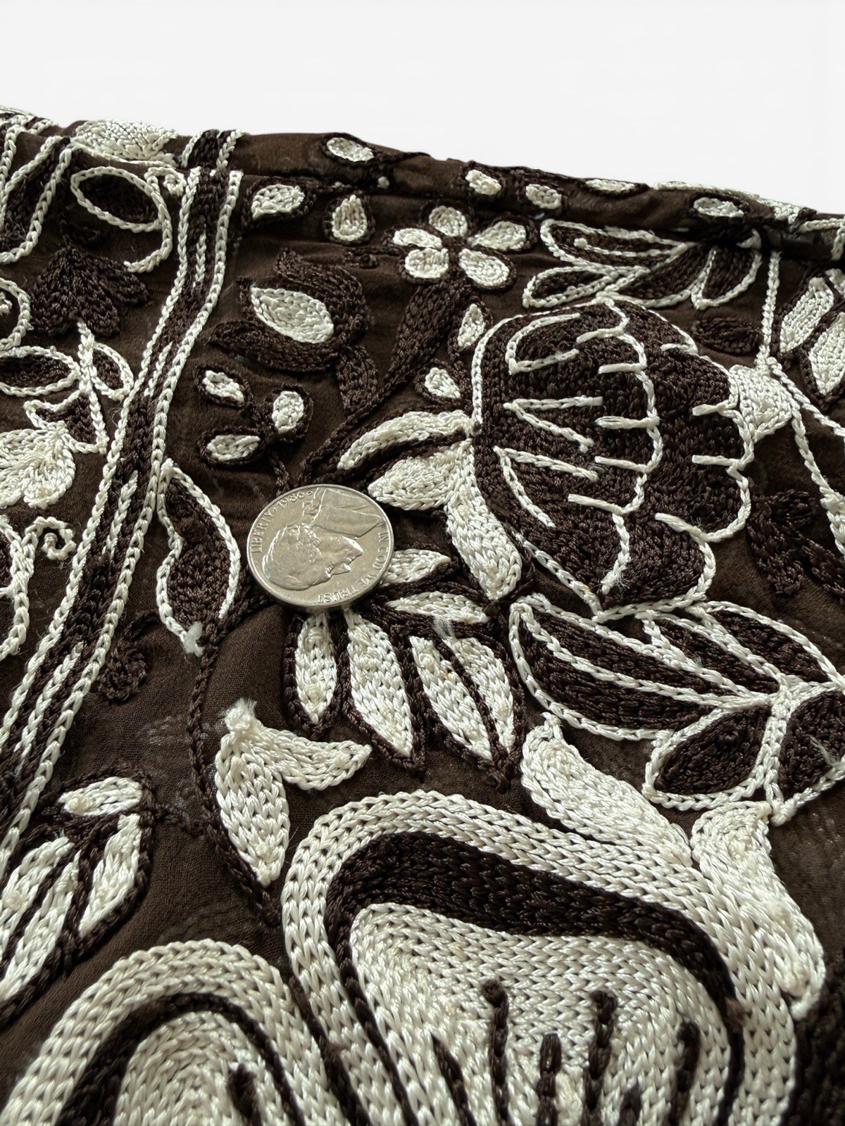 Archival 2004 Naeem Khan Fully Embroidered Silk Shift Dress Circa 2004