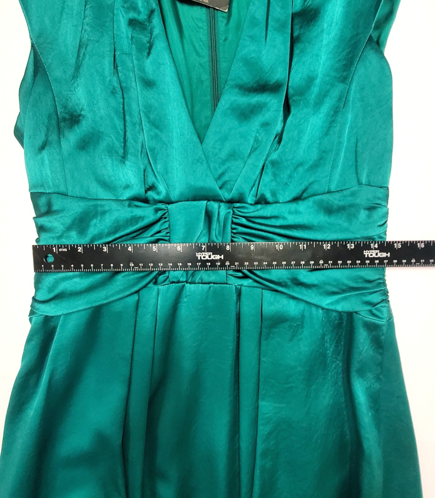 Nanette Lepore Chic Emerald Green Satin Cocktail Dress 10 Bubble Hem Party $348