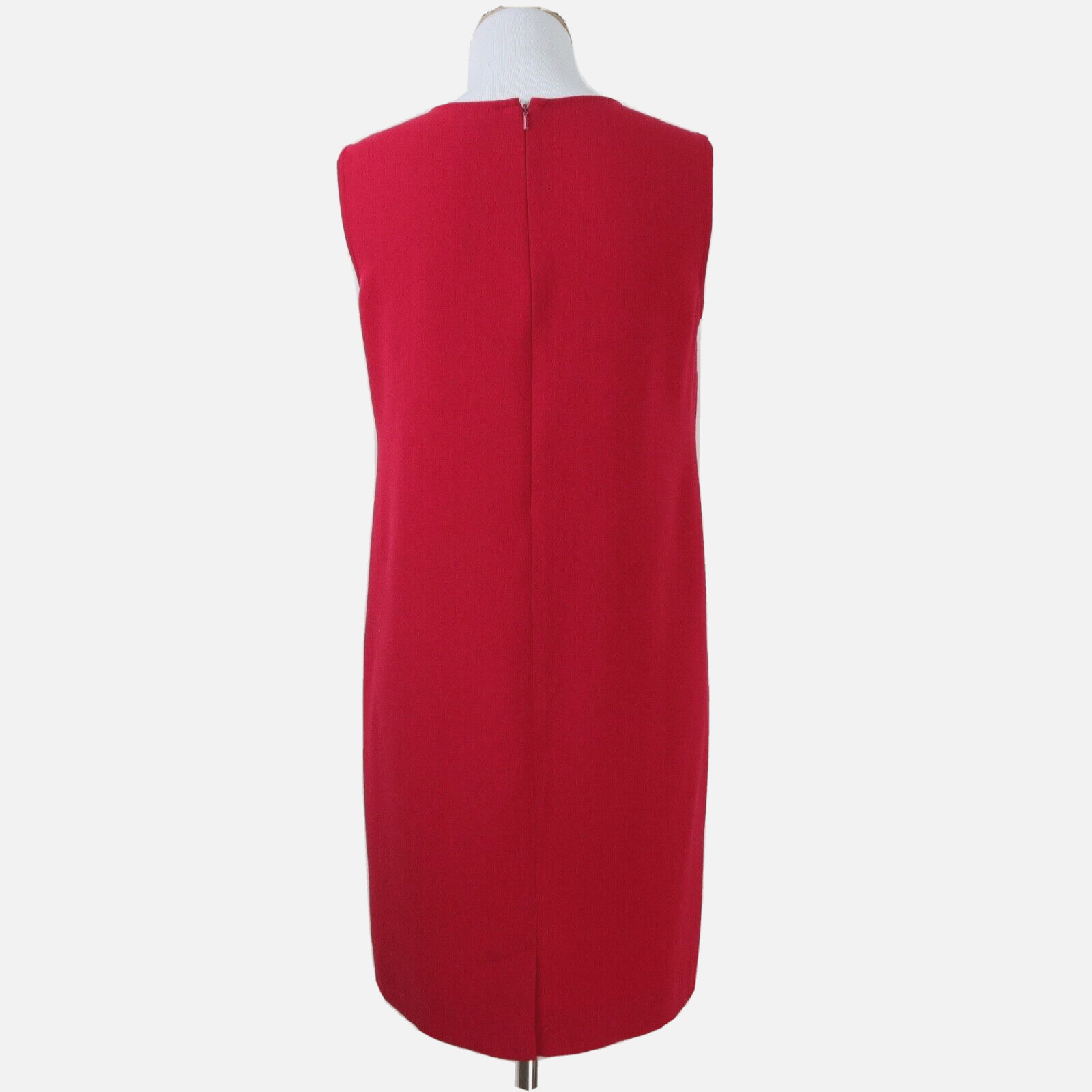 J Jill Size Petite 4 Stretch Crepe Shift Dress Knee Length Red