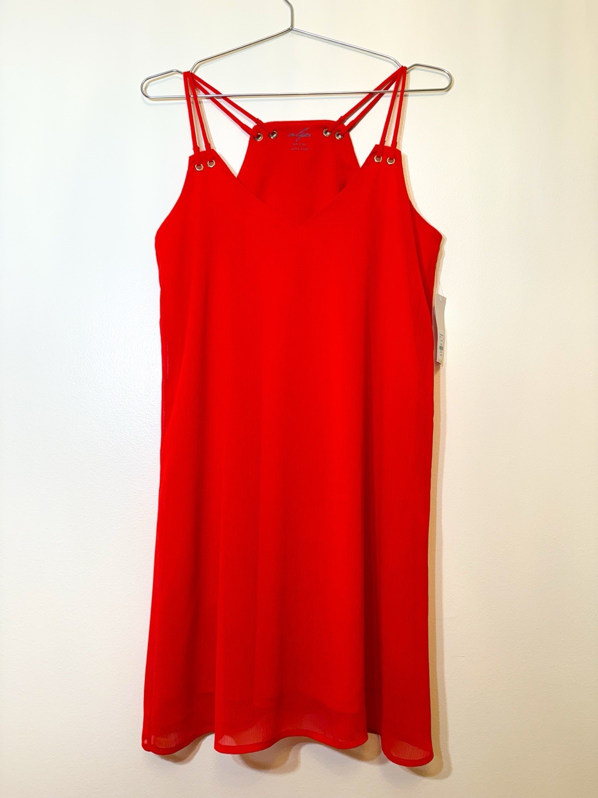$44 XSmall Small ❤️ Stylish Francesca’s Chiffon Straight Red Dress Lined