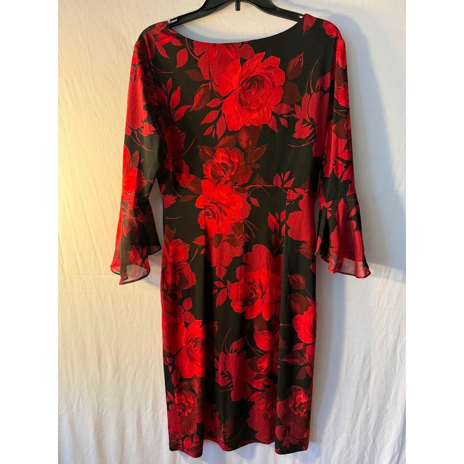Connected Petite Printed Round-Neck Side Red 12P