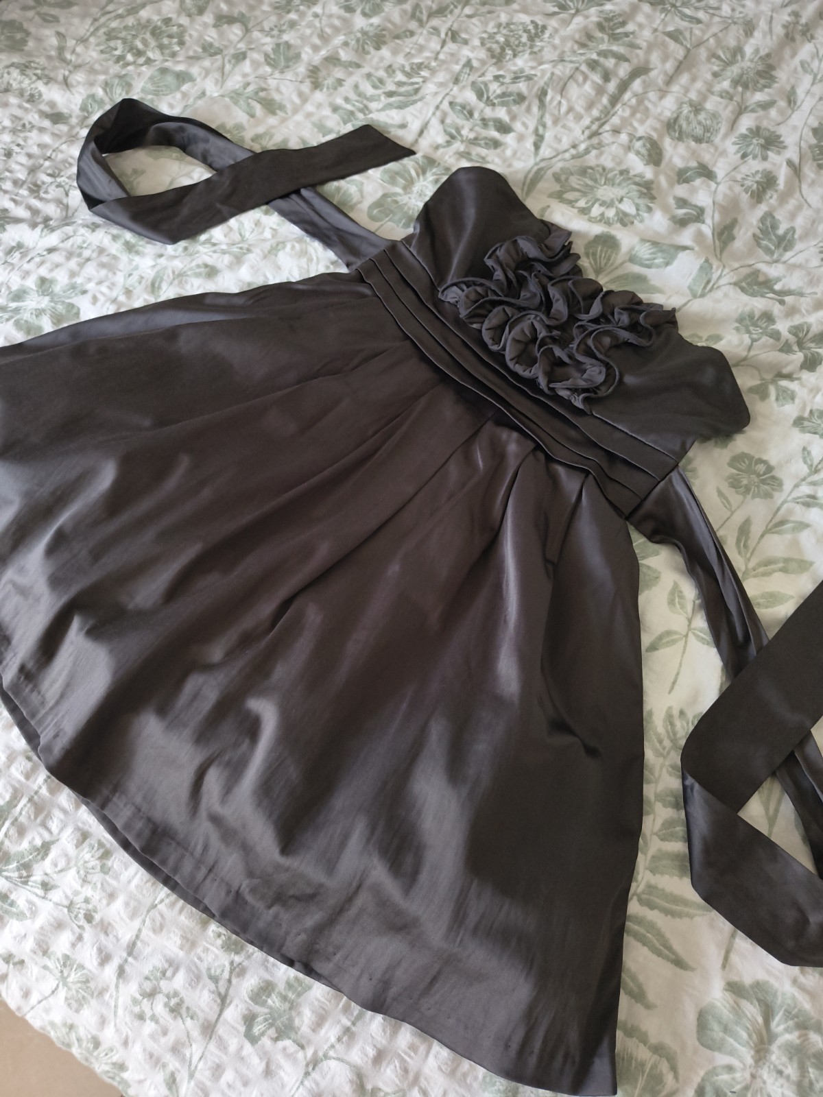 Have & Have Graphite Strapless Homecoming Dress Size S Rosette