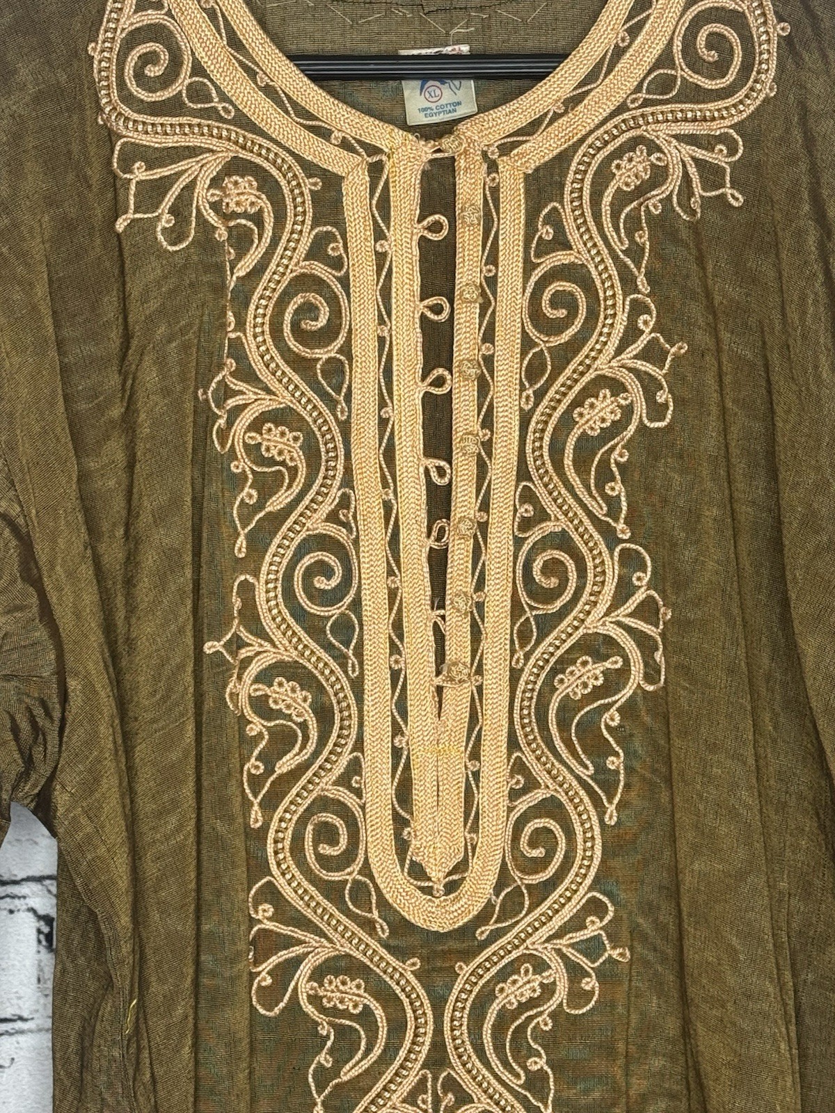 Moustafa Gold Egypt Long Sleeve Oversized Dress Women’s XL