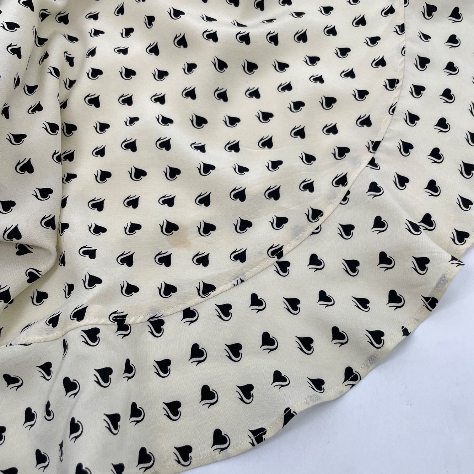 For Love and Lemons womens size S Sweetheart Wrap Mini Dress in Creme Hearts