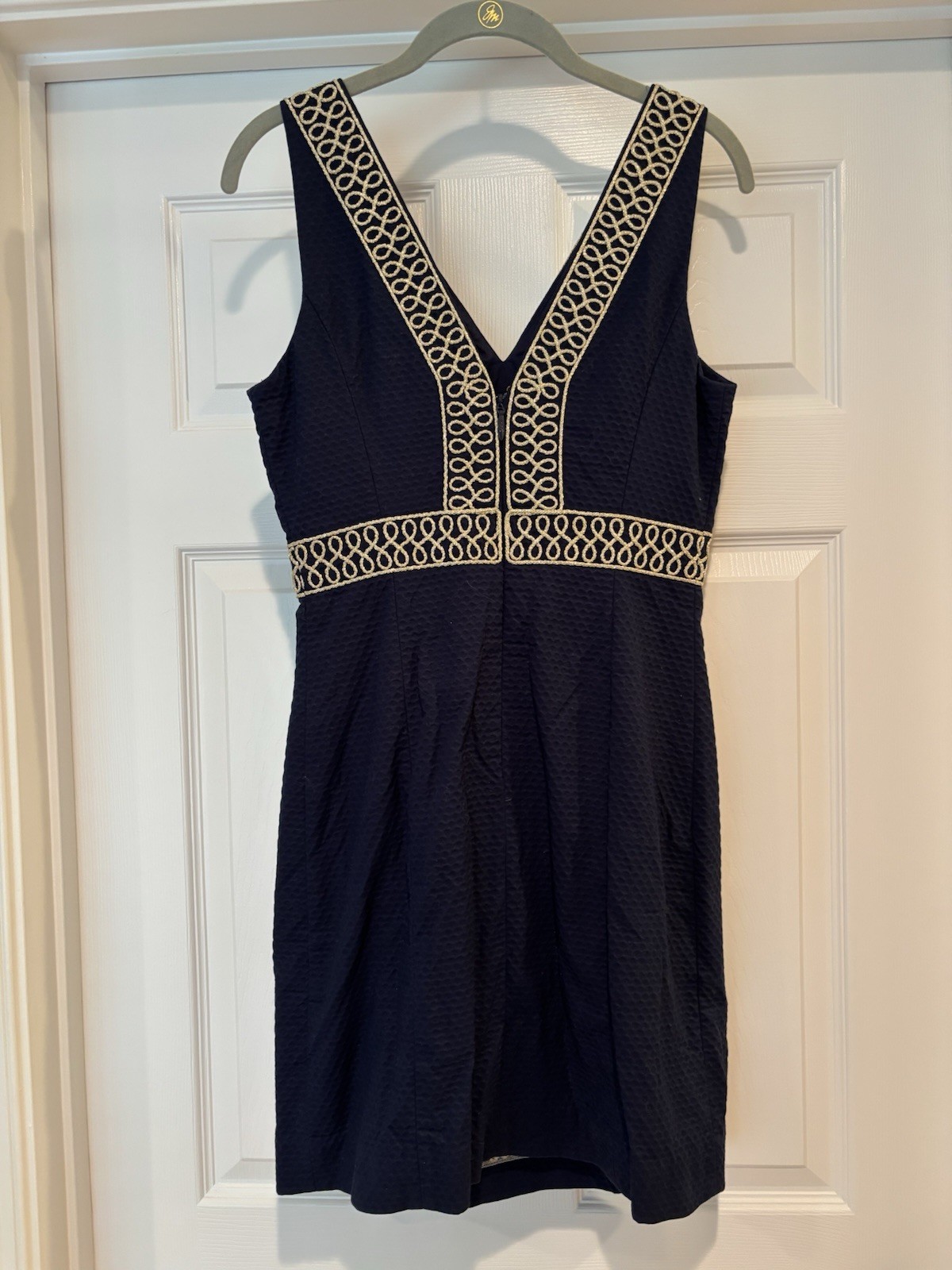 Lilly Pulitzer Aveline Shift Dress True Navy and Gold Size 2