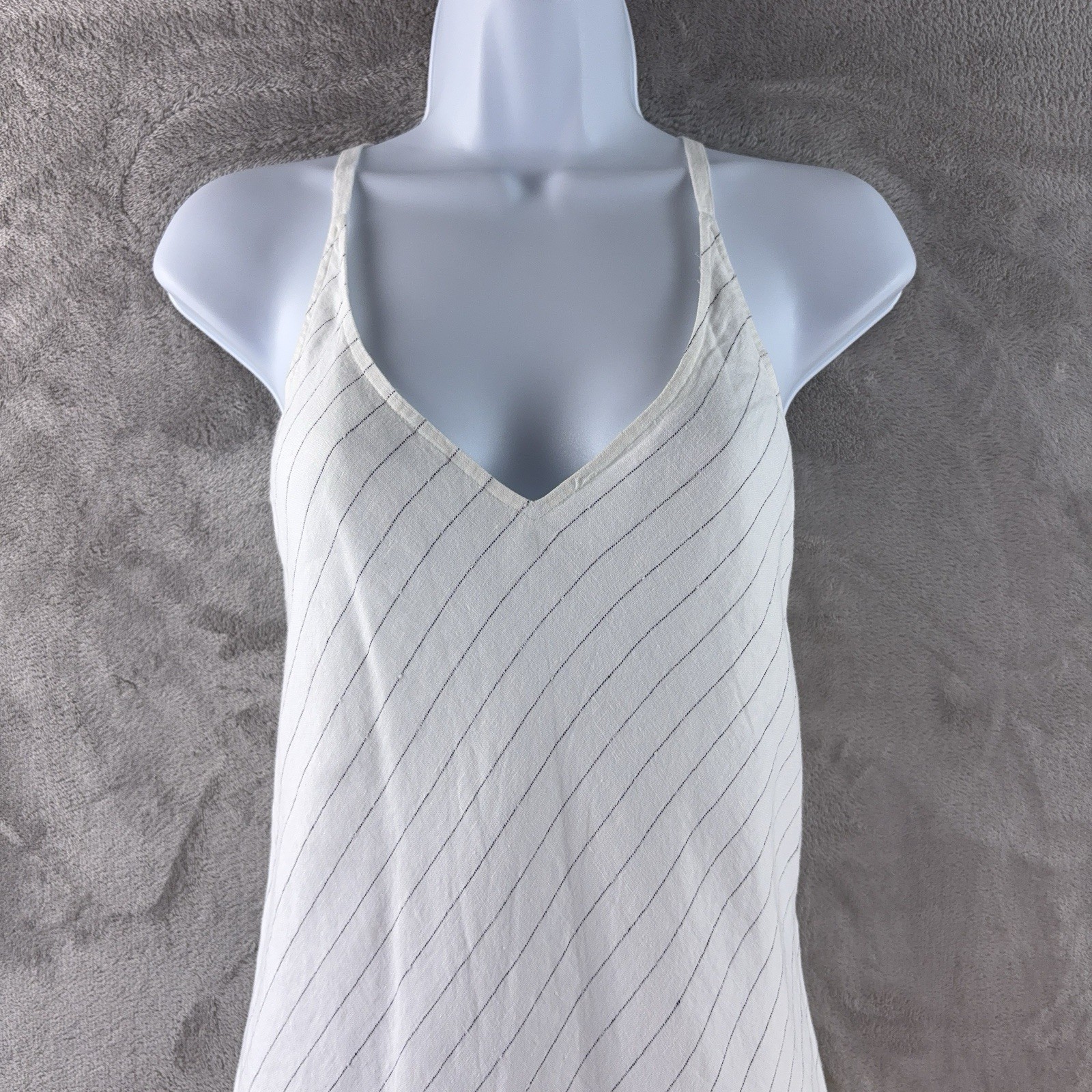 ATM Anthony Thomas Melillo Dress Womens Size Medium White Striped Slip￼