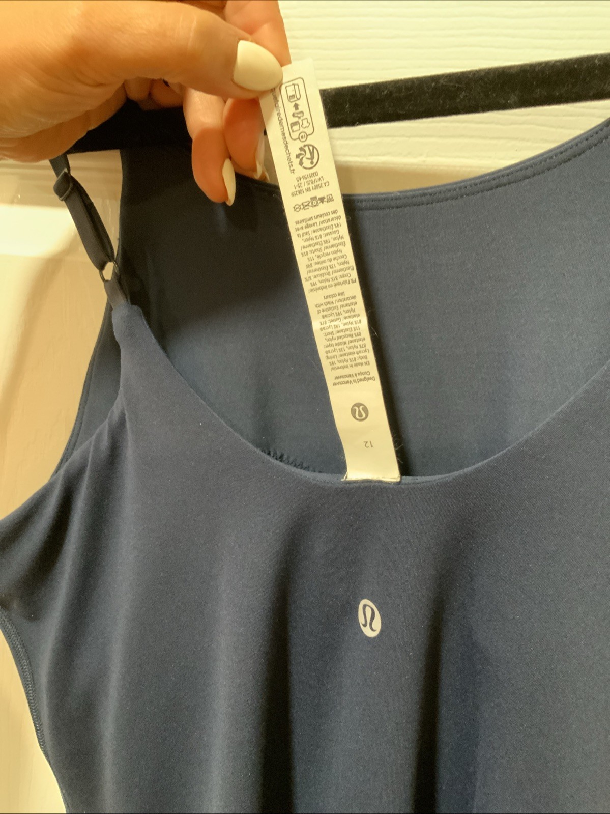 Lululemon Align High-Neck Dress Light Support true navy sz 12