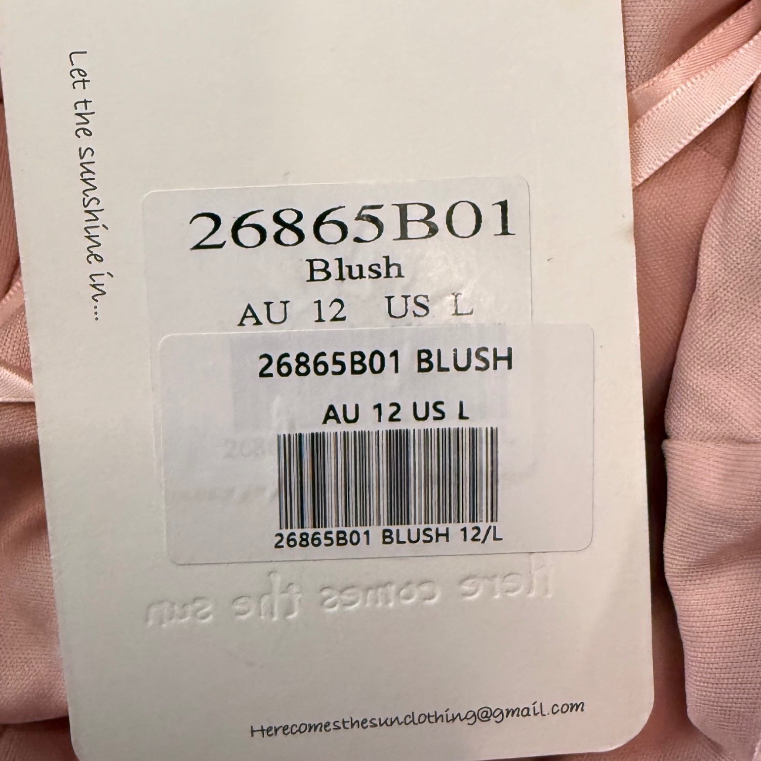 Here Comes the Sun Blush Strapless Twist Mini Dress – AU 12 US Small