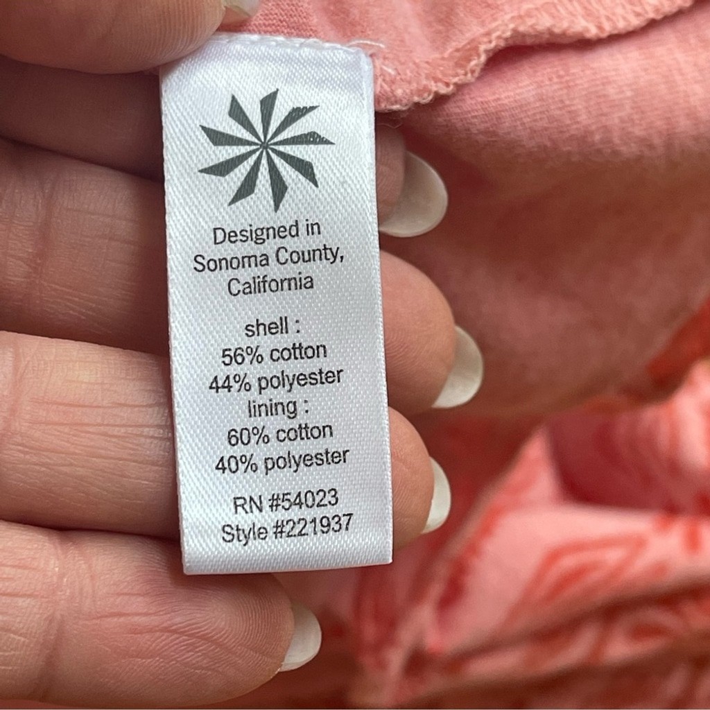 Athleta Bohemian Halter Peach Orange Pinkish Cotton blend Jersey Dress Sz Medium