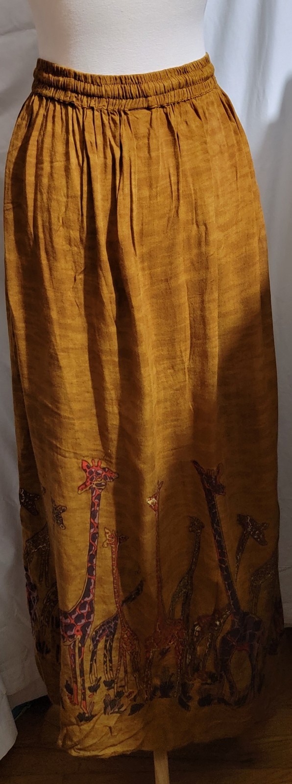 BLACK MAGIC BOHO STYLE 2 PC WOMEN XL TOP /MATCHING SKIRT/BROWN & PRETTY GIRAFFES