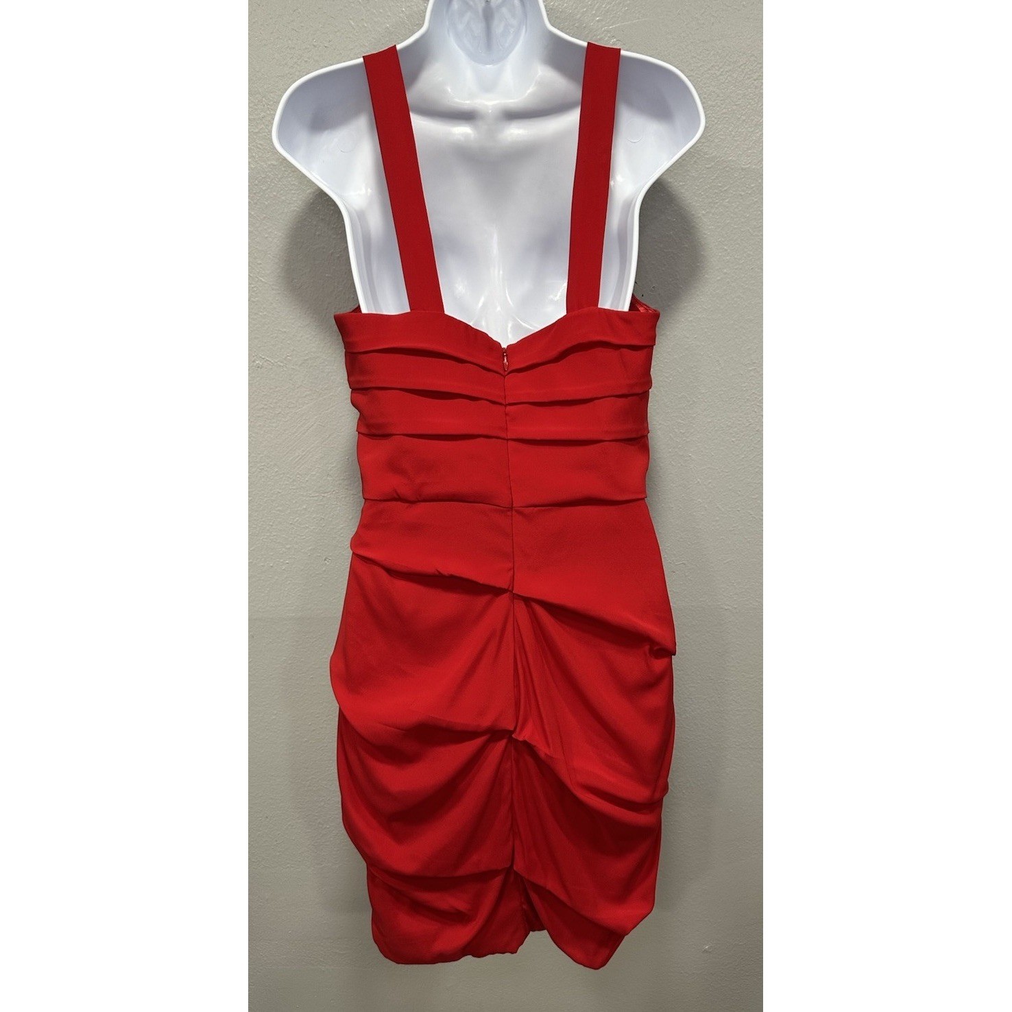 Maria Bianca Nero Mini Dress Medium Red Silk Lining Halter Evening Party Rushed