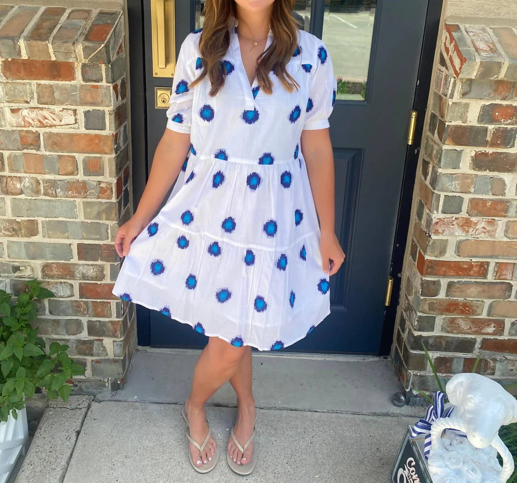 Fitzroy & Willa Size Small Floral Short Sleeve Cotton Dress