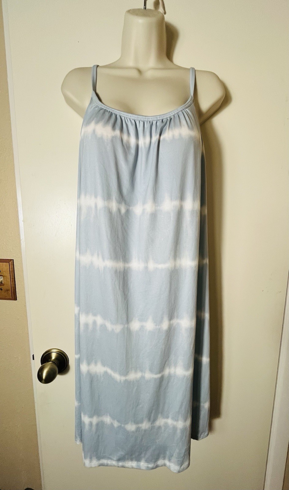 32 Degrees Cool Cami Dress SZ L Tie Dye Built-in Shelf Bra Adjustable Strap