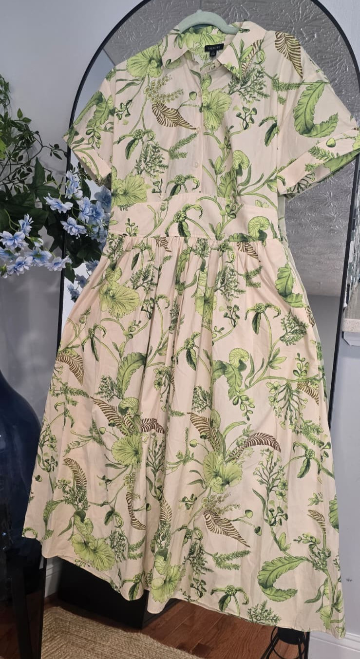 Talbots maxi summer dress (size 8/M) with pockets/elastic waist Brand new w/tags